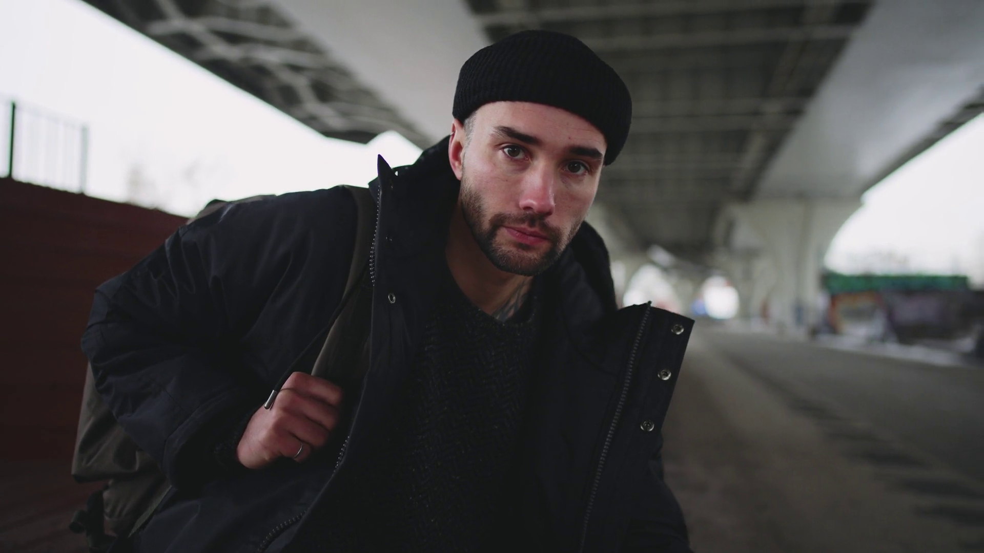 Aggressive Young Man In Outskirts Portrait Stock Footage SBV-349221762 ...