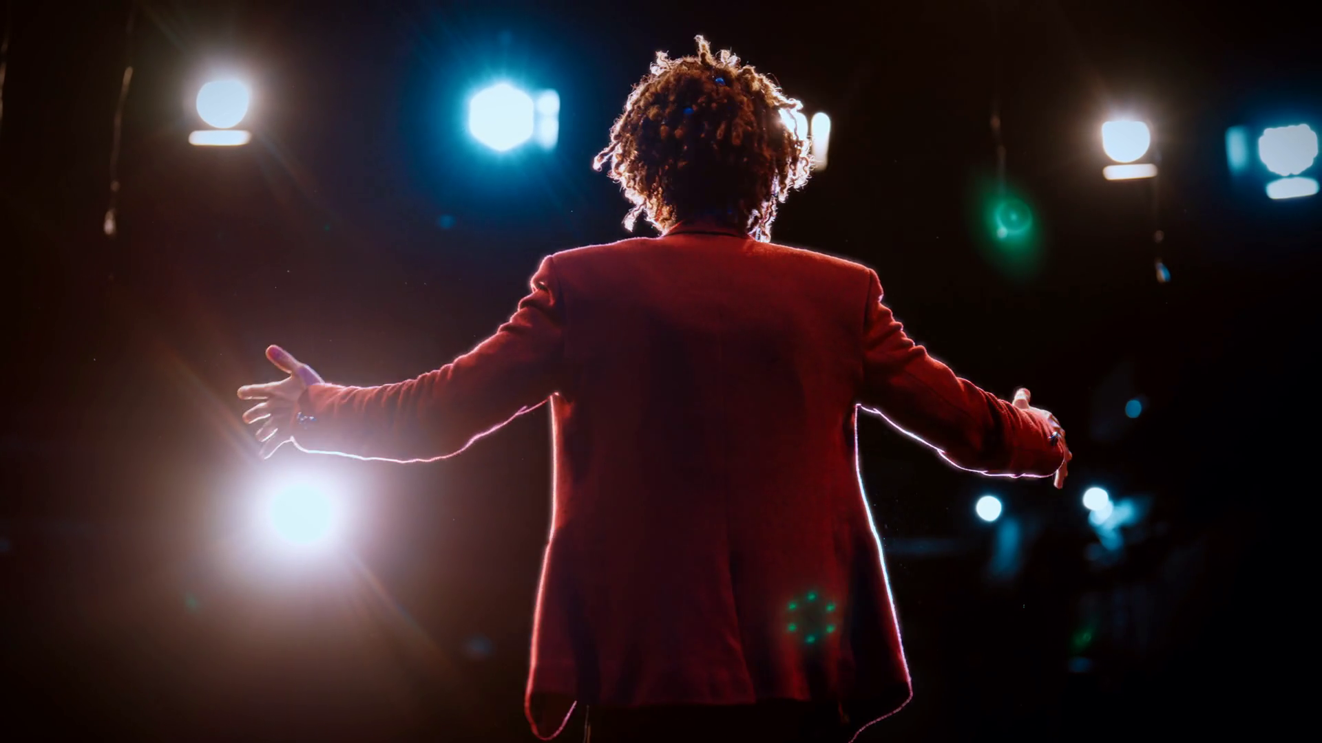 Leader Performing On Stage Back View Mixed Stock Footage SBV-351792130 ...