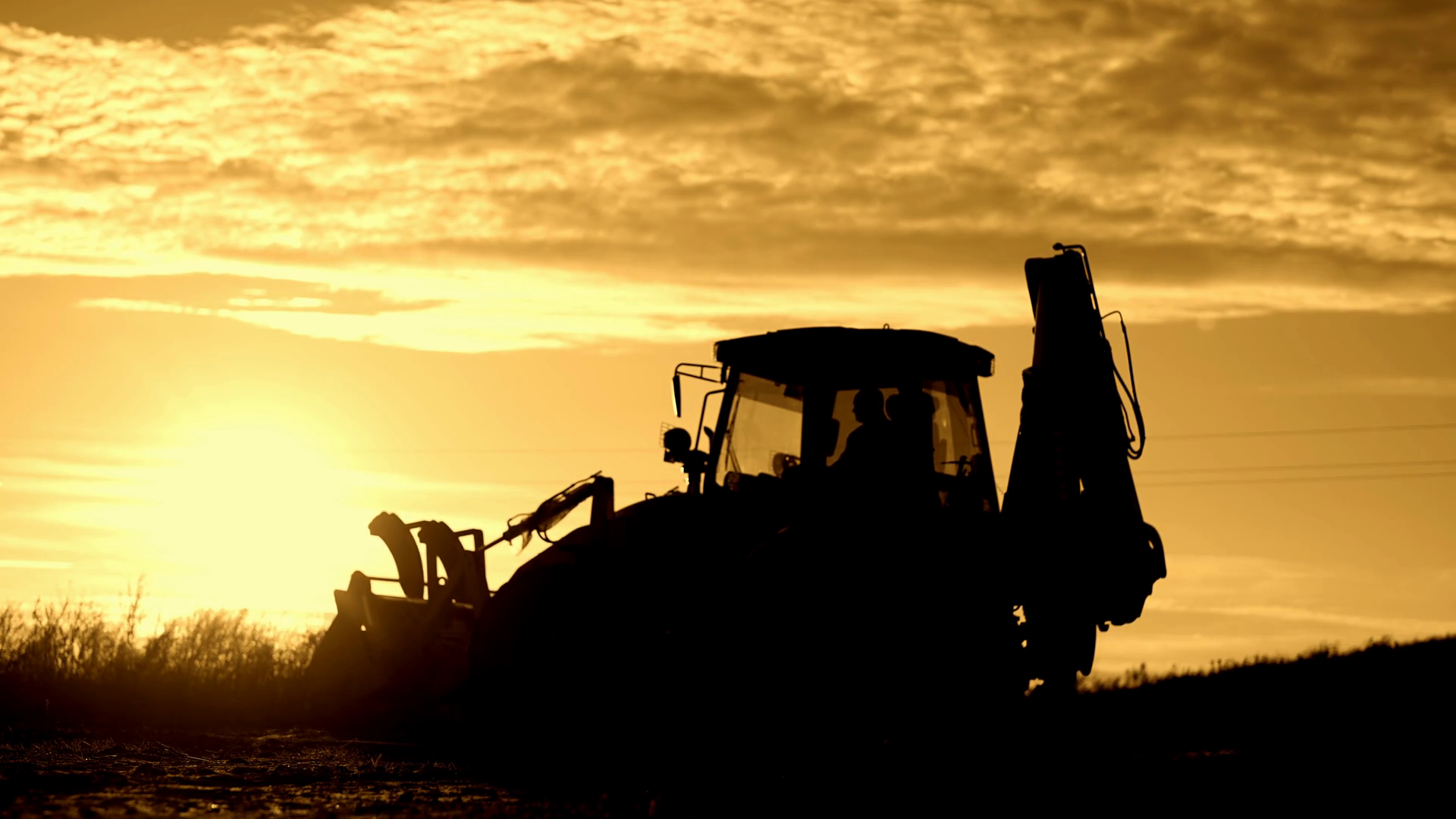 Modern Tractor Digging Ground In Countryside Stock Footage SBV ...