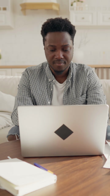 Black Person Using Laptop Stock Footage: Royalty-Free Video Clips ...