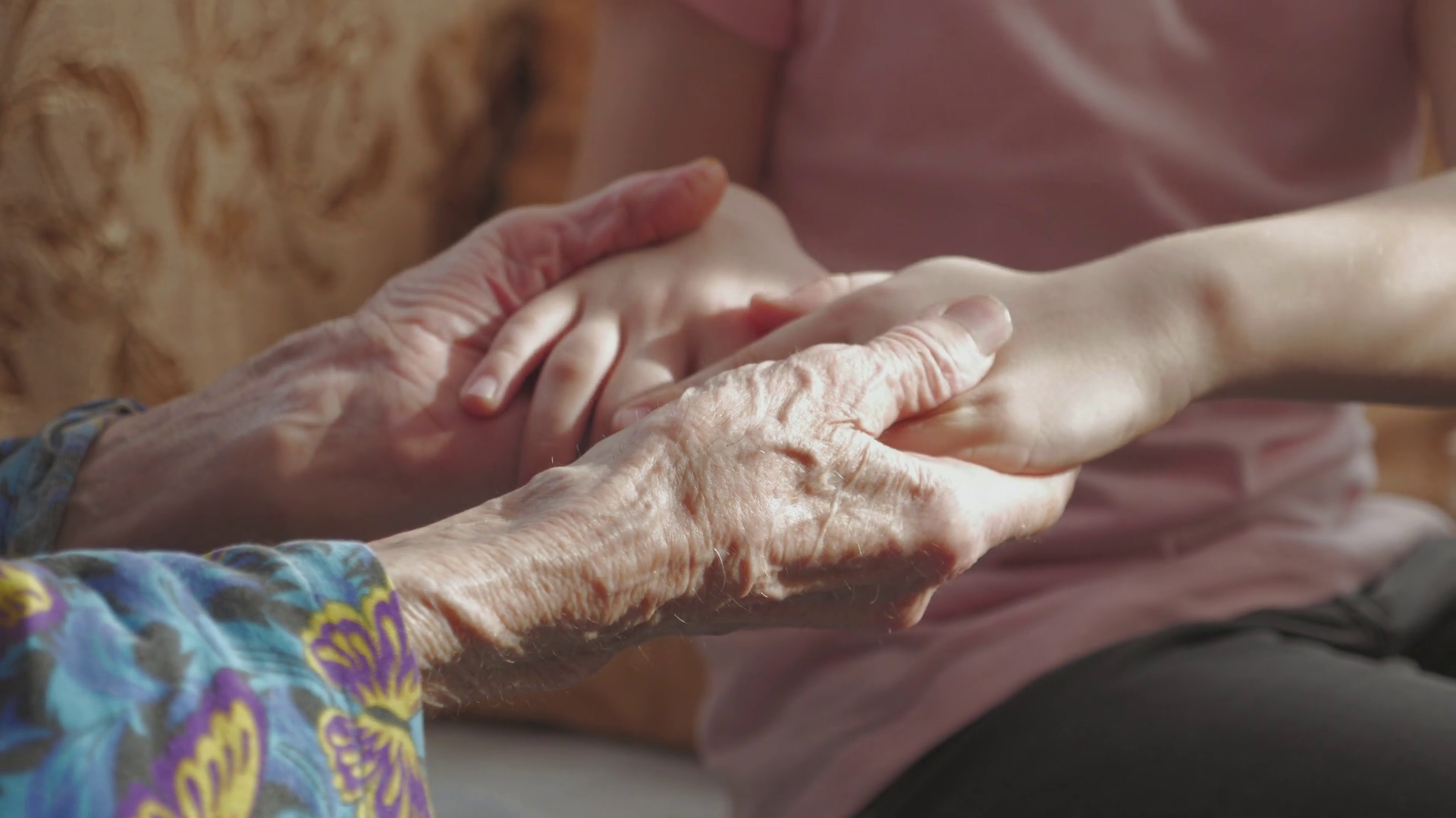 Hands Of Child Hands Of Older Woman Child Is Stock Footage SBV ...