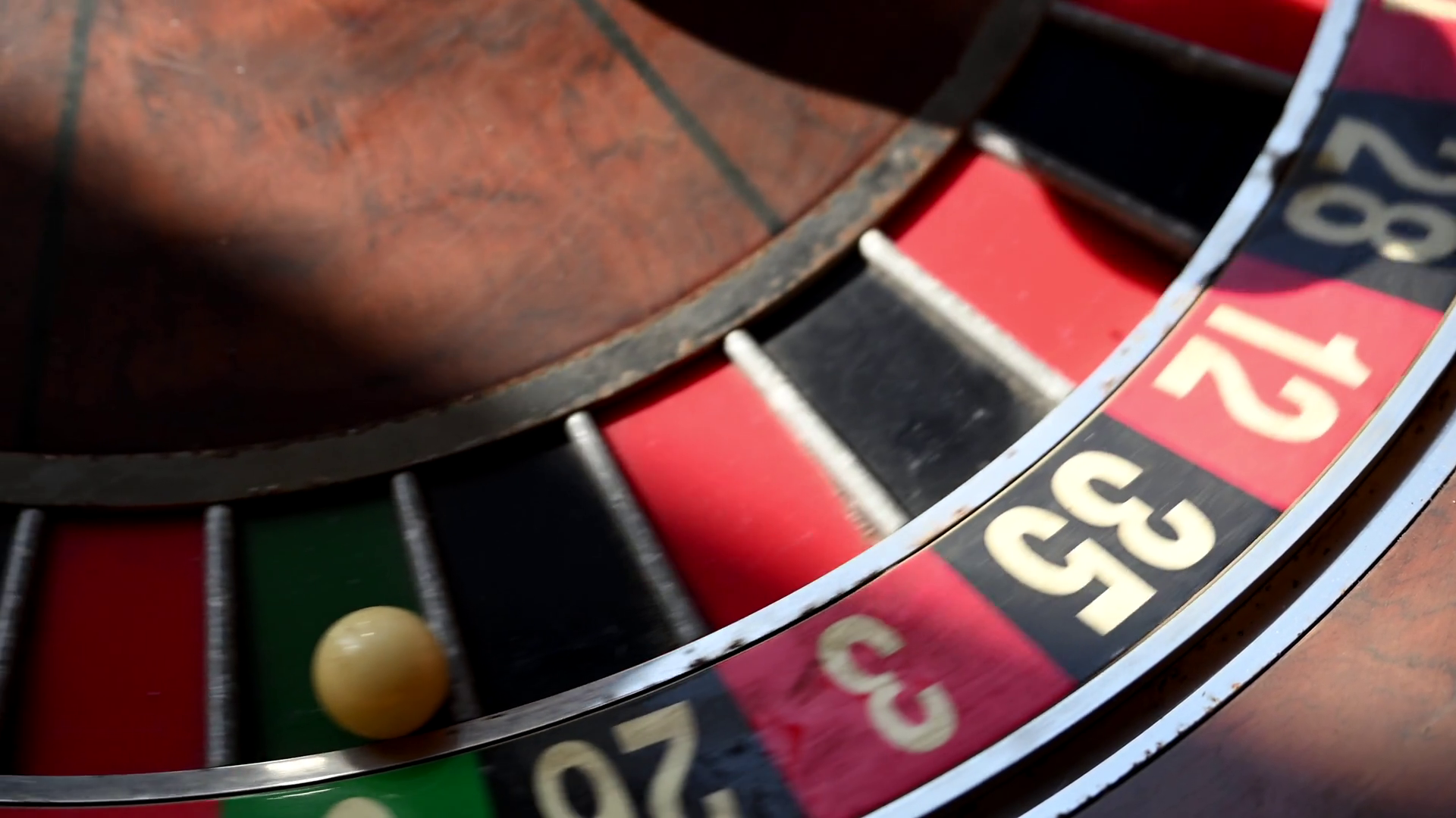 A Close-up View Of Old Roulette Wheel Stock Footage SBV-351981026 ...
