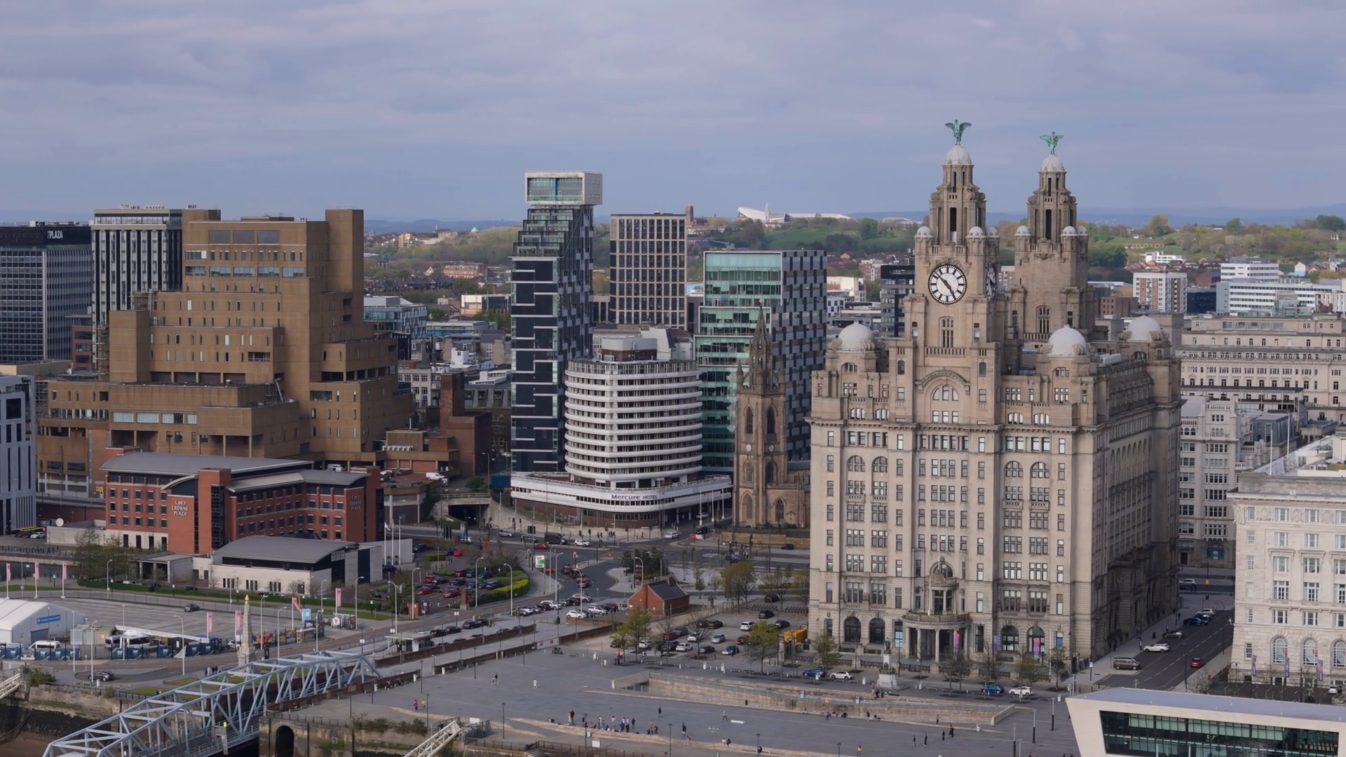 Aerial View Of Royal Liver Building In Stock Footage SBV-352089332 ...