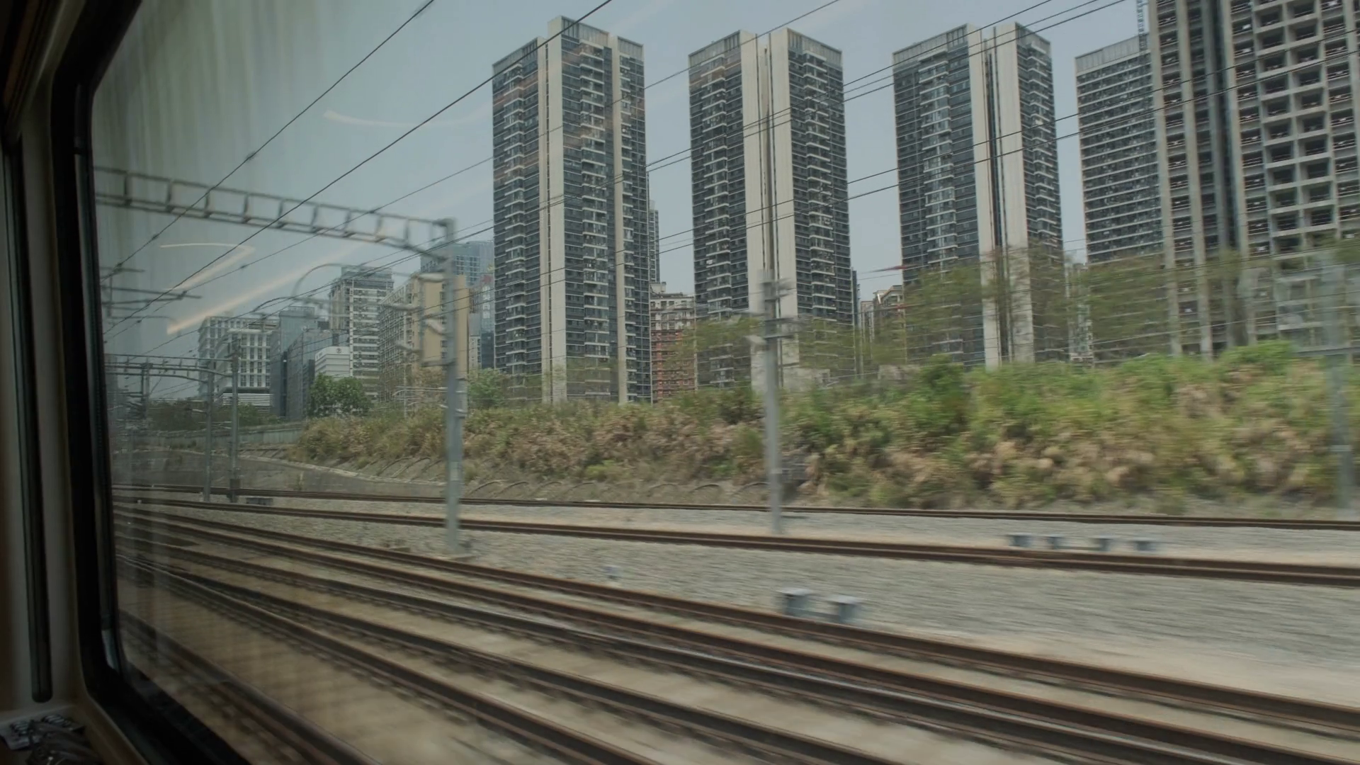 View Out Of Window Of High Speed Train In Stock Footage SBV-352107471 ...