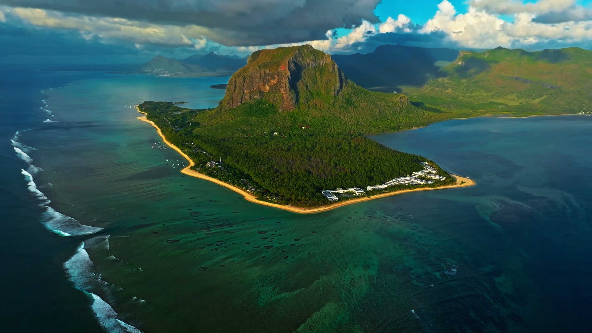 Mauritius Island Waves In Indian Ocean Coral Stock Footage SBV ...