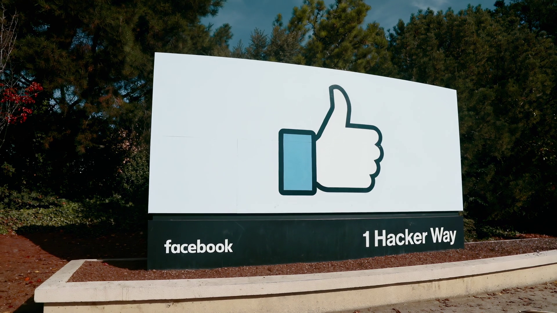 Facebook Thumbs Up Like Sign At Headquarters Stock Footage SBV ...