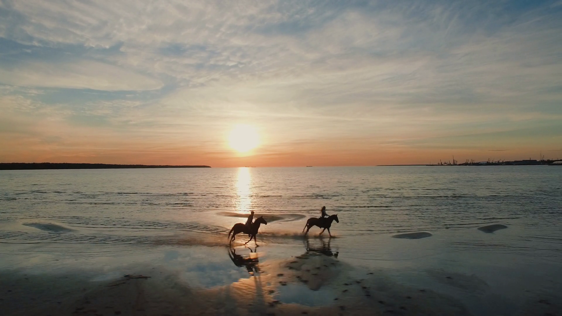 Two Girls Are Riding Horses On Beach Horses Stock Footage SBV-352123520 ...