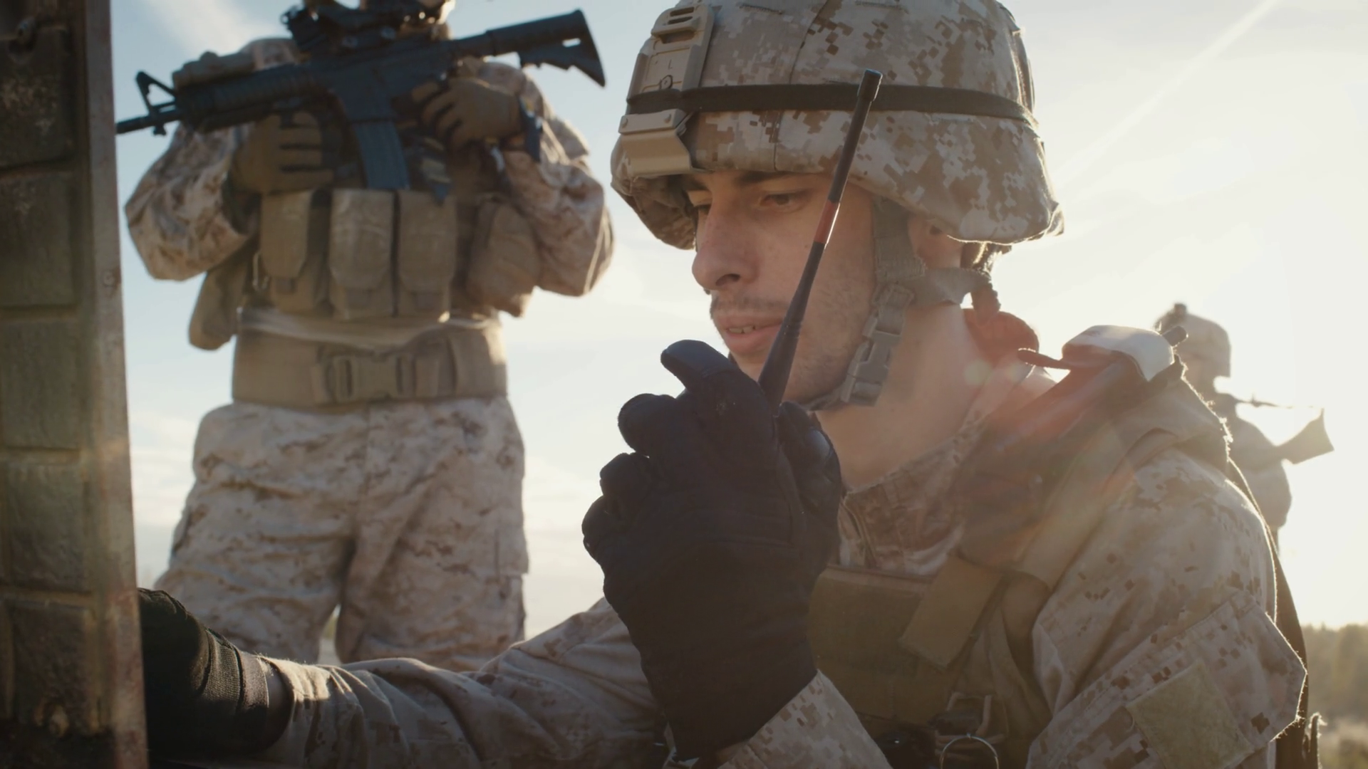 Soldiers Are Using Radio Communication Stock Footage SBV-352154016 ...