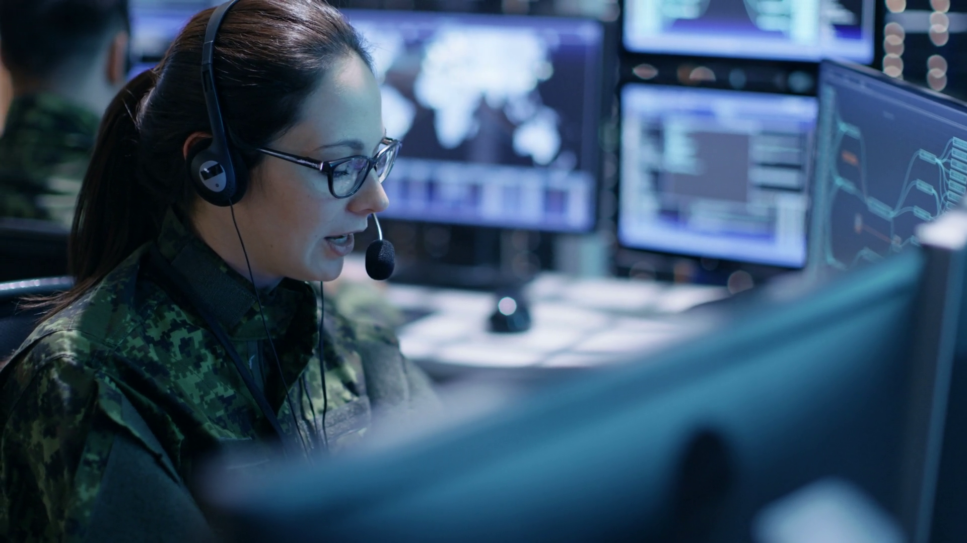 Female Military Technical Support Stock Footage SBV-352250567 - Storyblocks