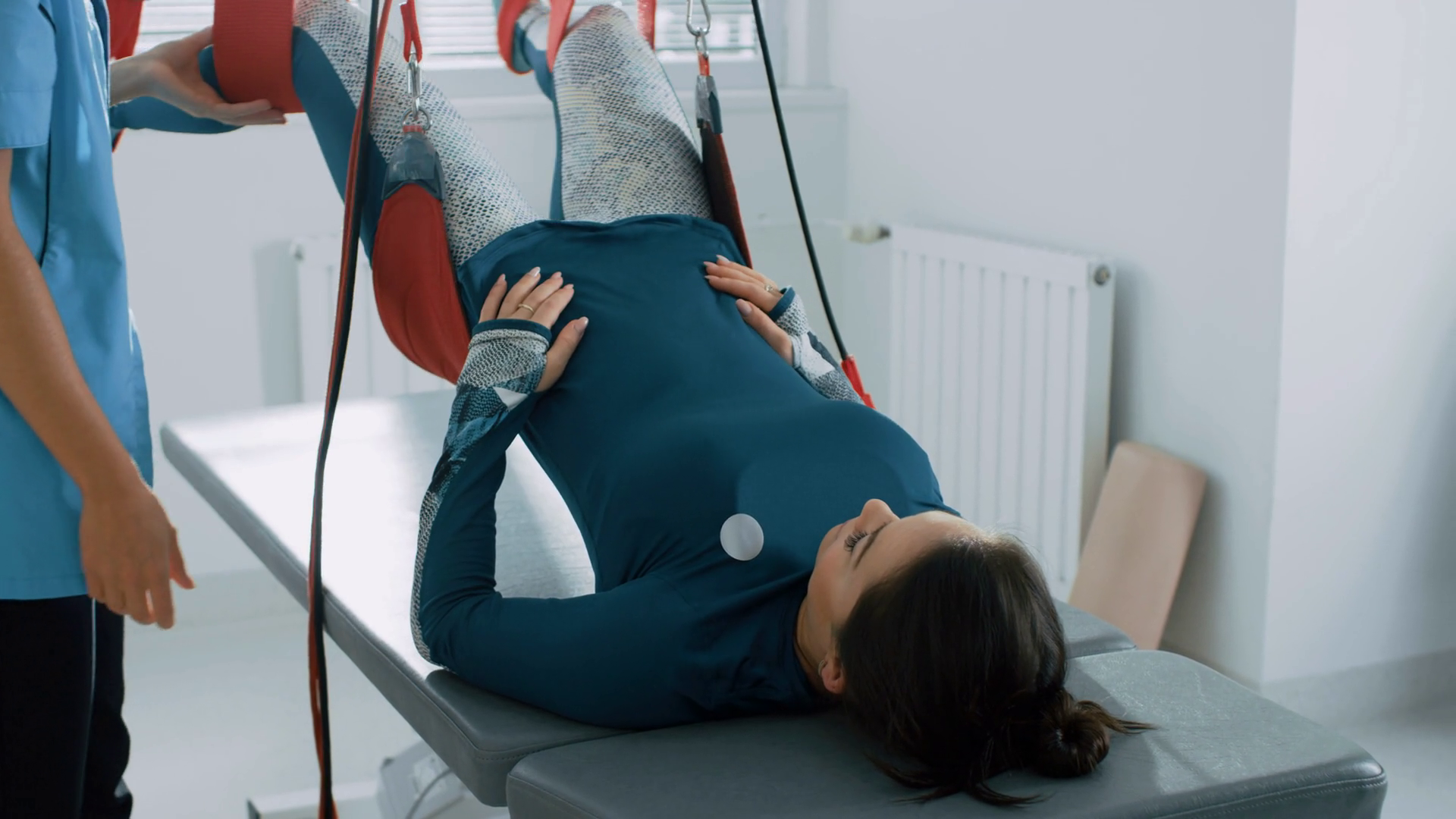 Physiotherapist Assists Female Patient With Stock Footage SBV-353495404 ...