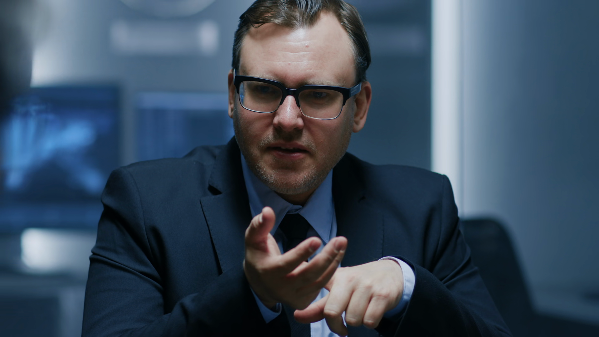 Ceo Of Company Holds Briefing With Stock Footage SBV-353825899 ...