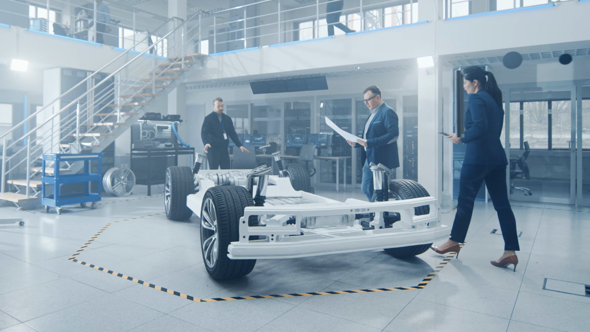 Team Of Automobile Design Engineers Enter Stock Footage SBV-353828687 ...
