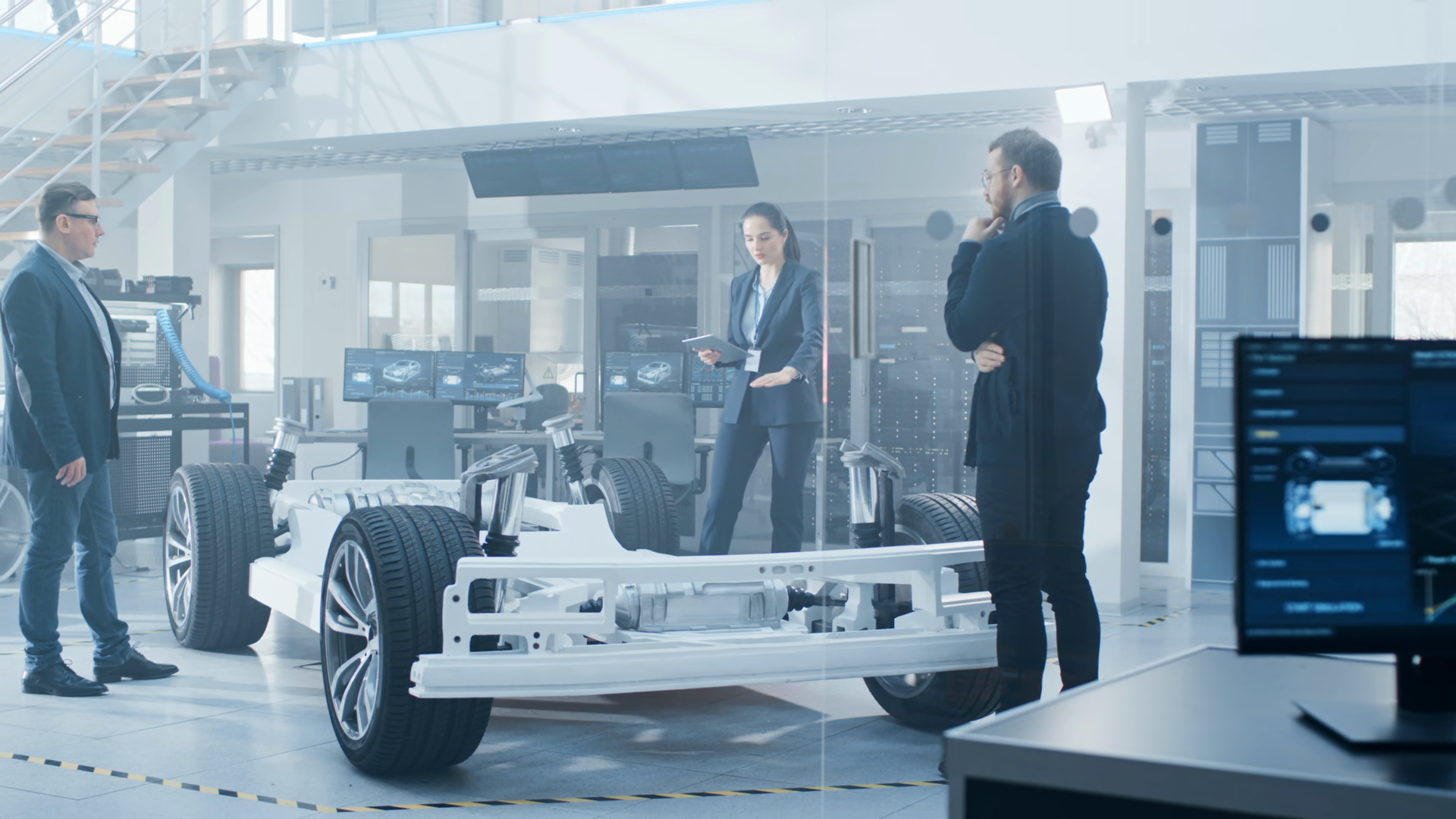 Automotive Design Engineers Talking Working Stock Footage SBV-353828881 ...
