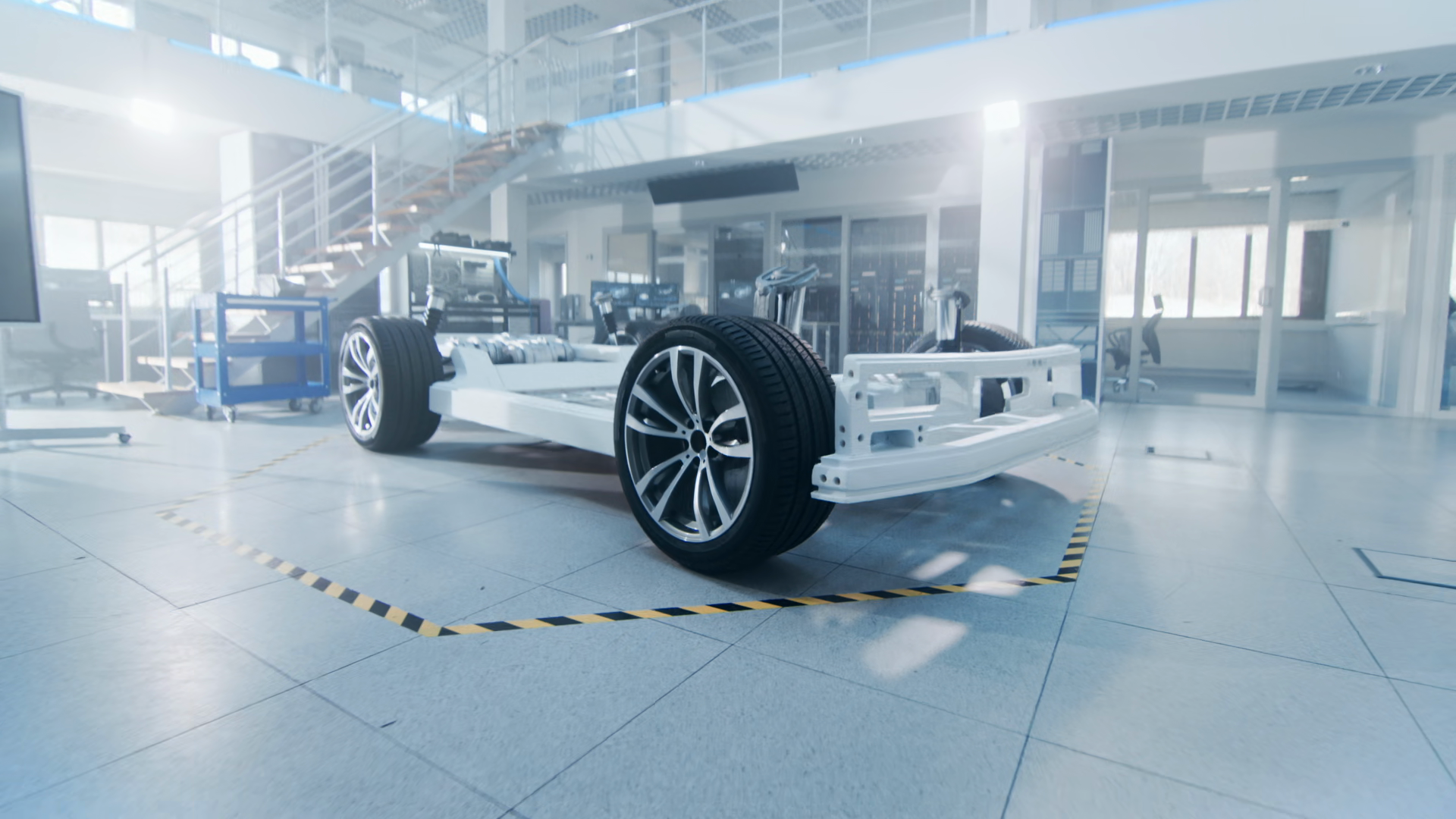 Concept Of Authentic Electric Car Platform Stock Footage SBV-353828915 ...