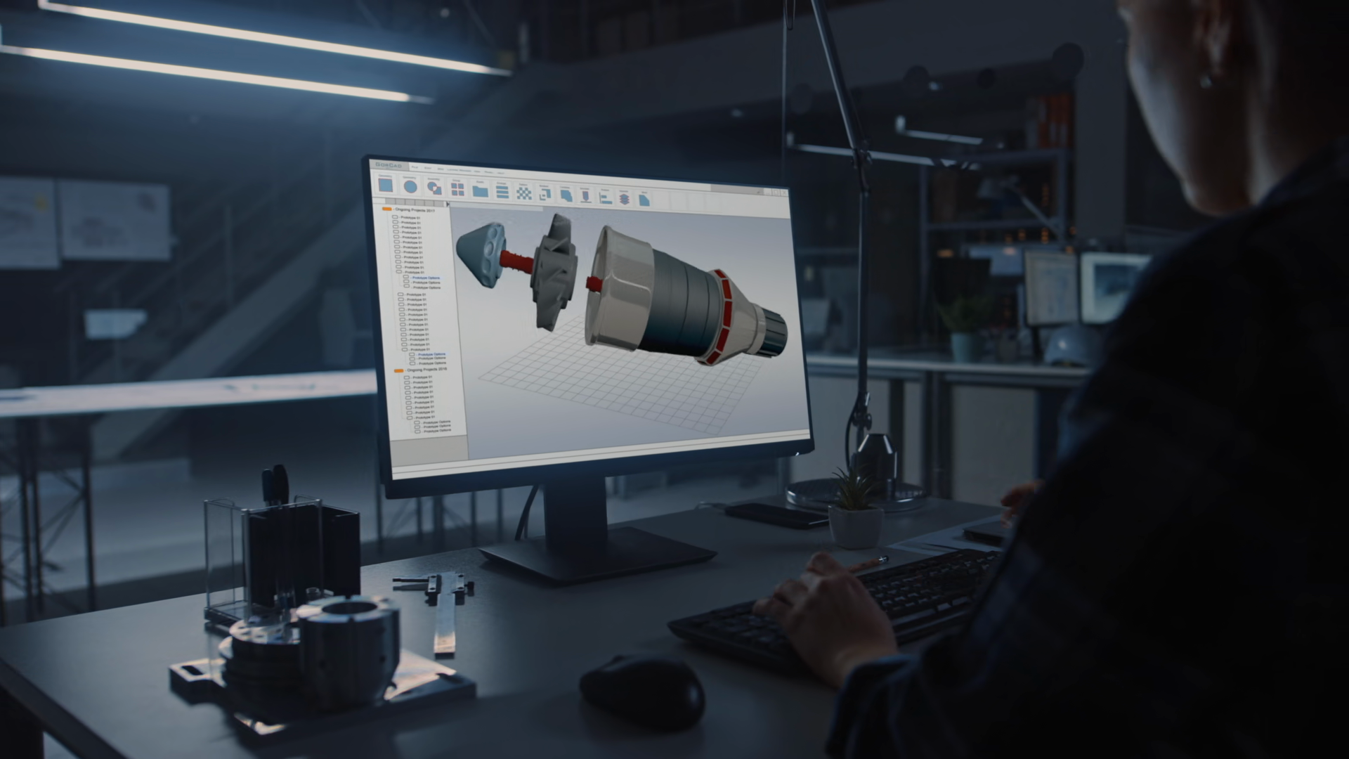 Engineer Working On Desktop Computer Screen Stock Footage SBV-353849145 ...