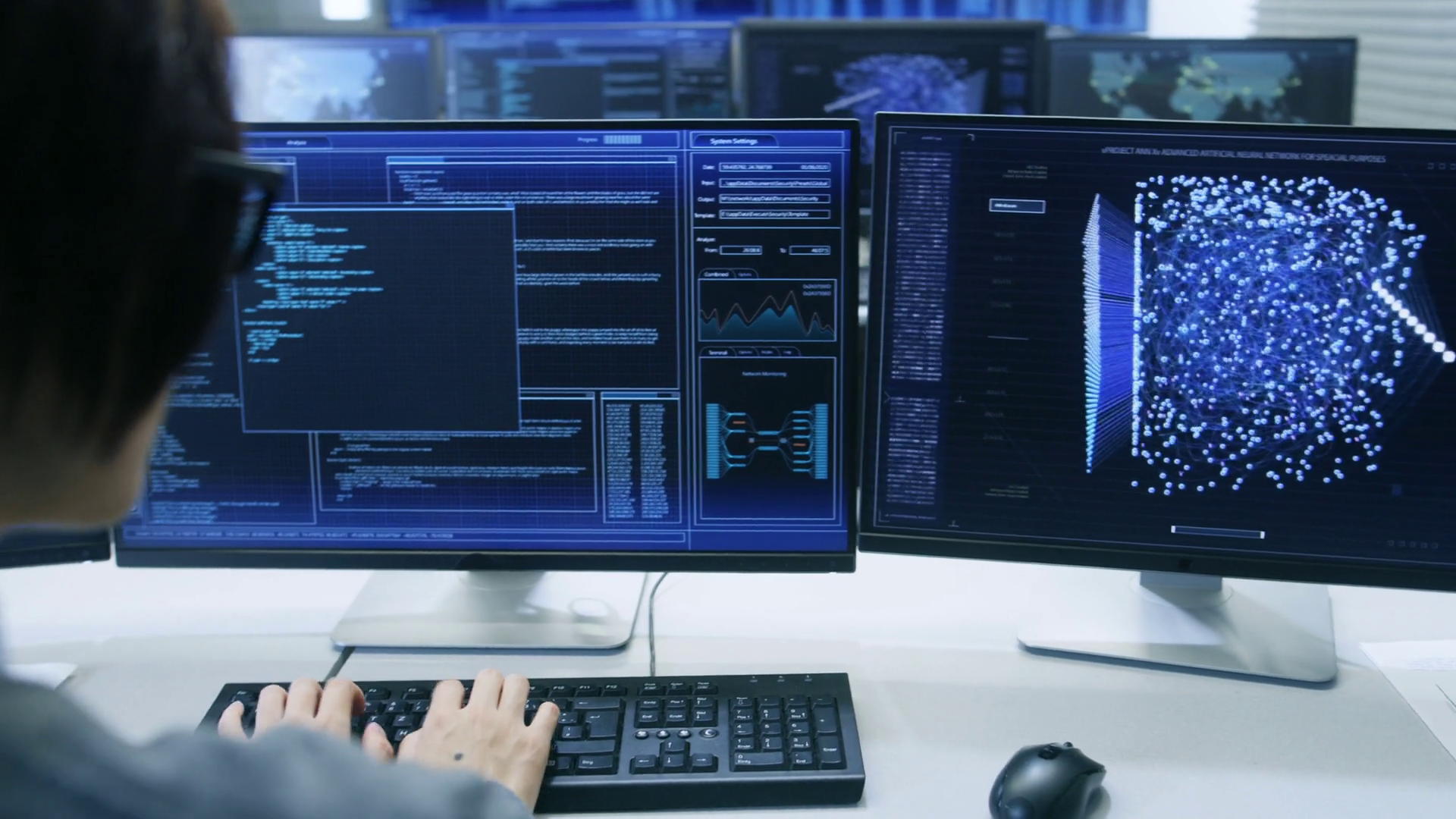 Technical Controller/ Operator Working At Stock Footage SBV-352907500 ...
