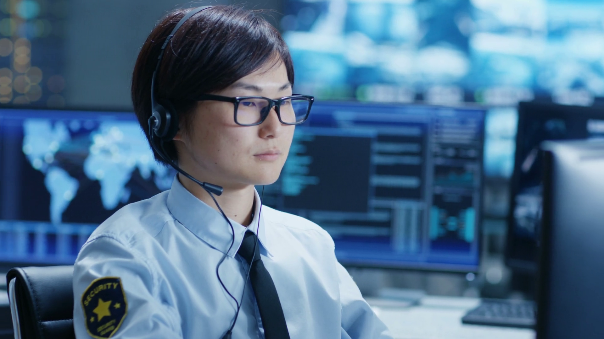 In Network Operations Center Senior Trader Stock Footage SBV-352907637 ...