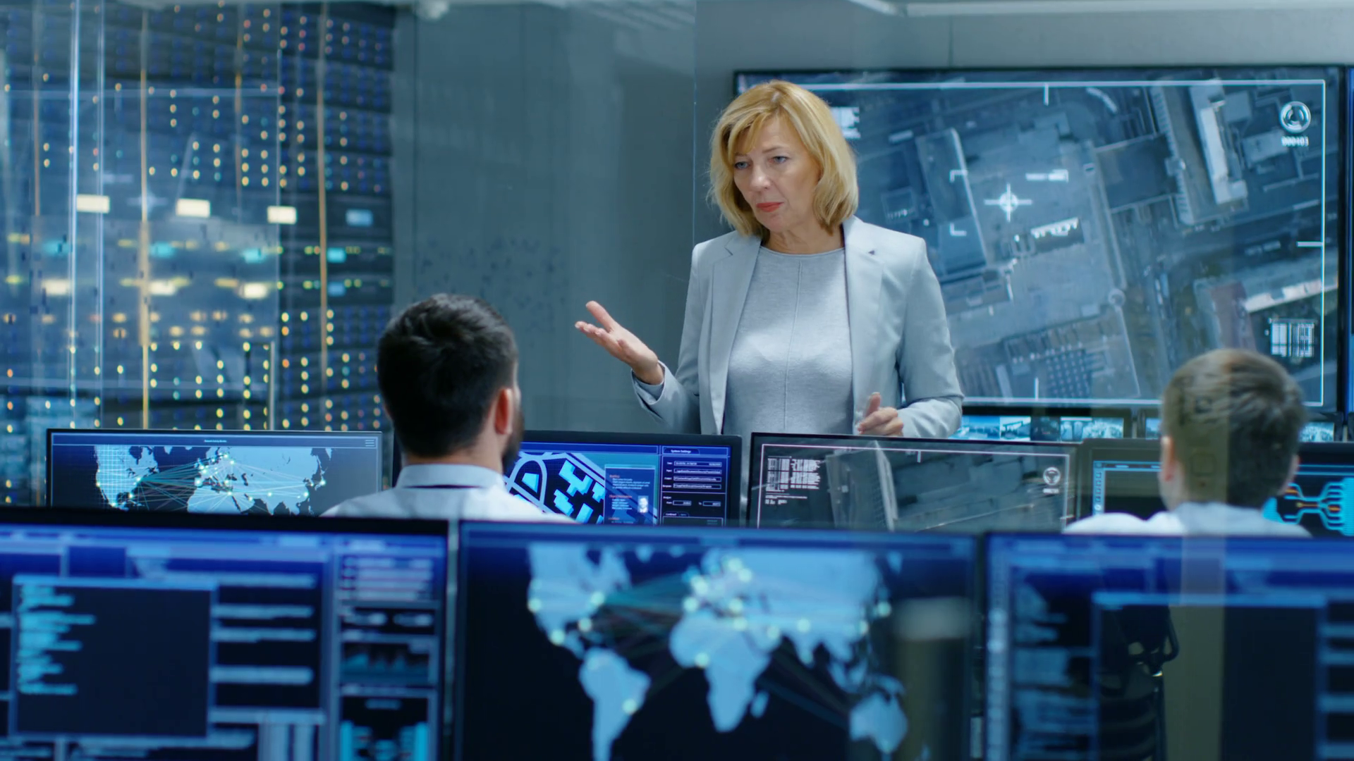 In Government Surveillance Facility Team Of Stock Footage SBV-352915115 ...