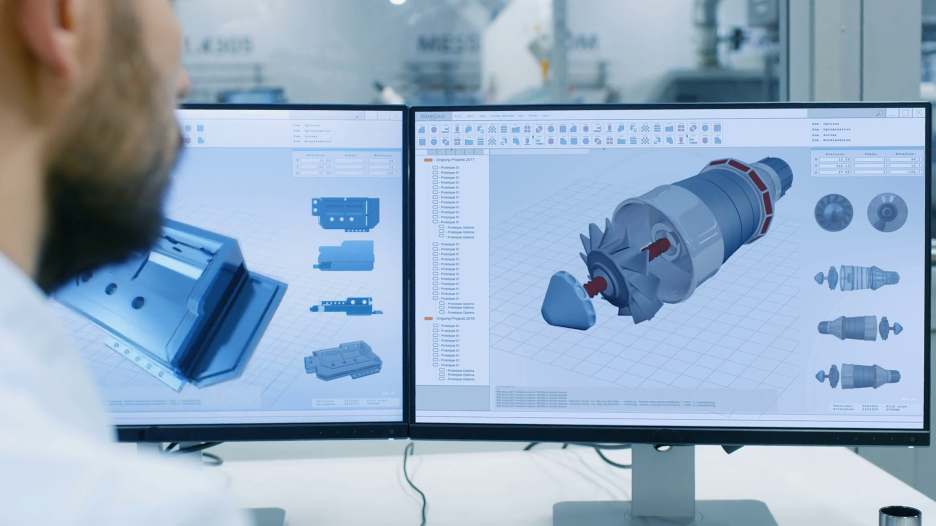 Engineer Working On Personal Computer With Stock Footage SBV-352928785 ...