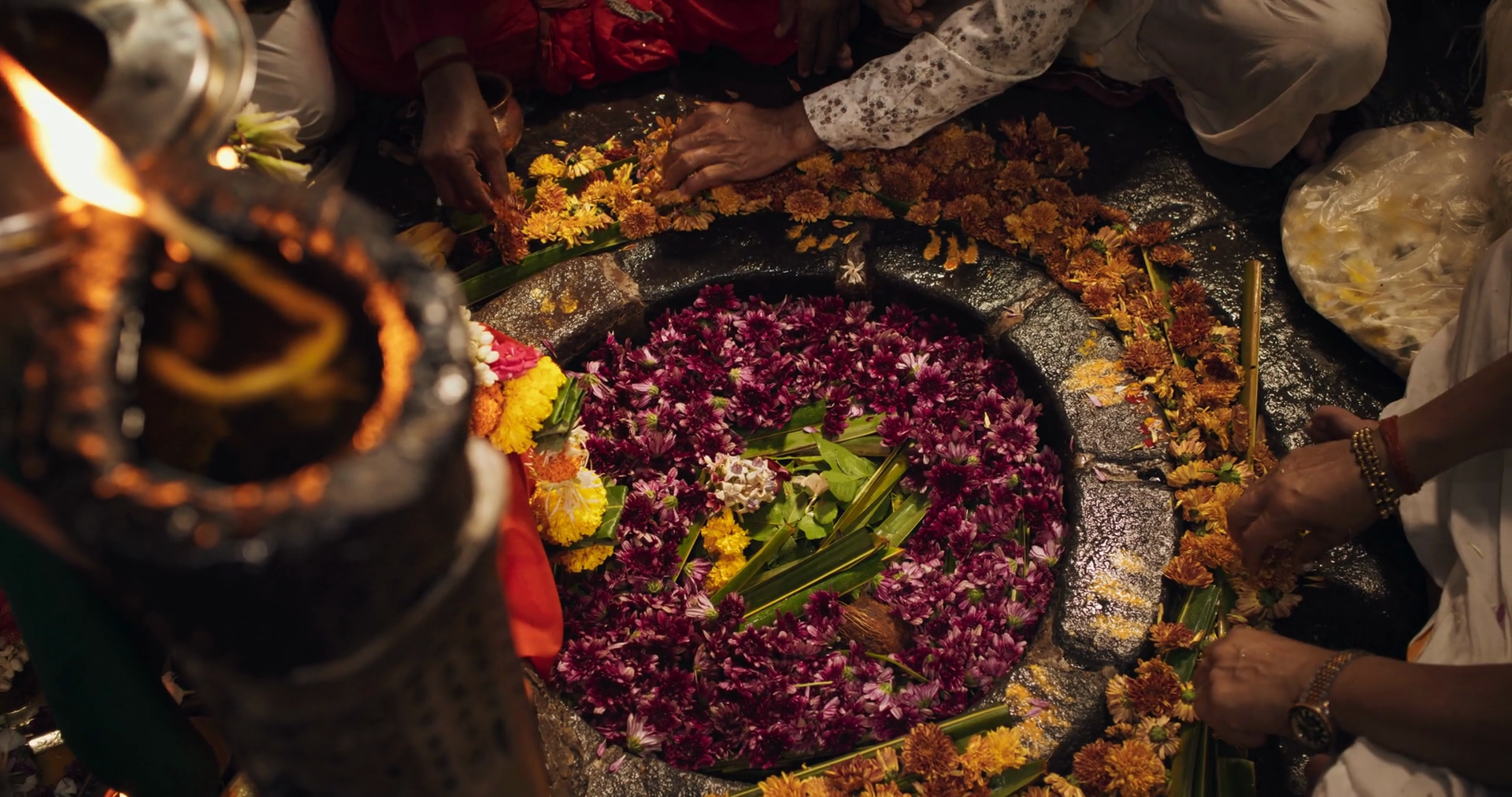 Hindu Religious Ceremony Traditions: Slow Stock Footage SBV-348557763 ...