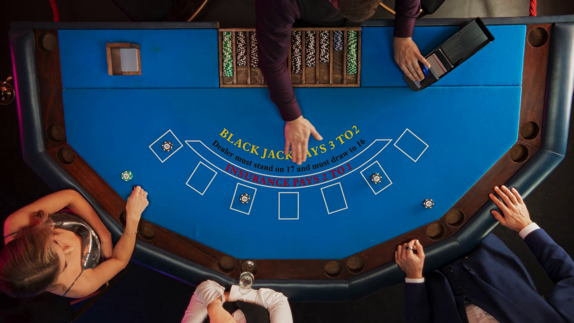 07 Top View Of Playing Table In Casino Stock Footage SBV-348847768 ...