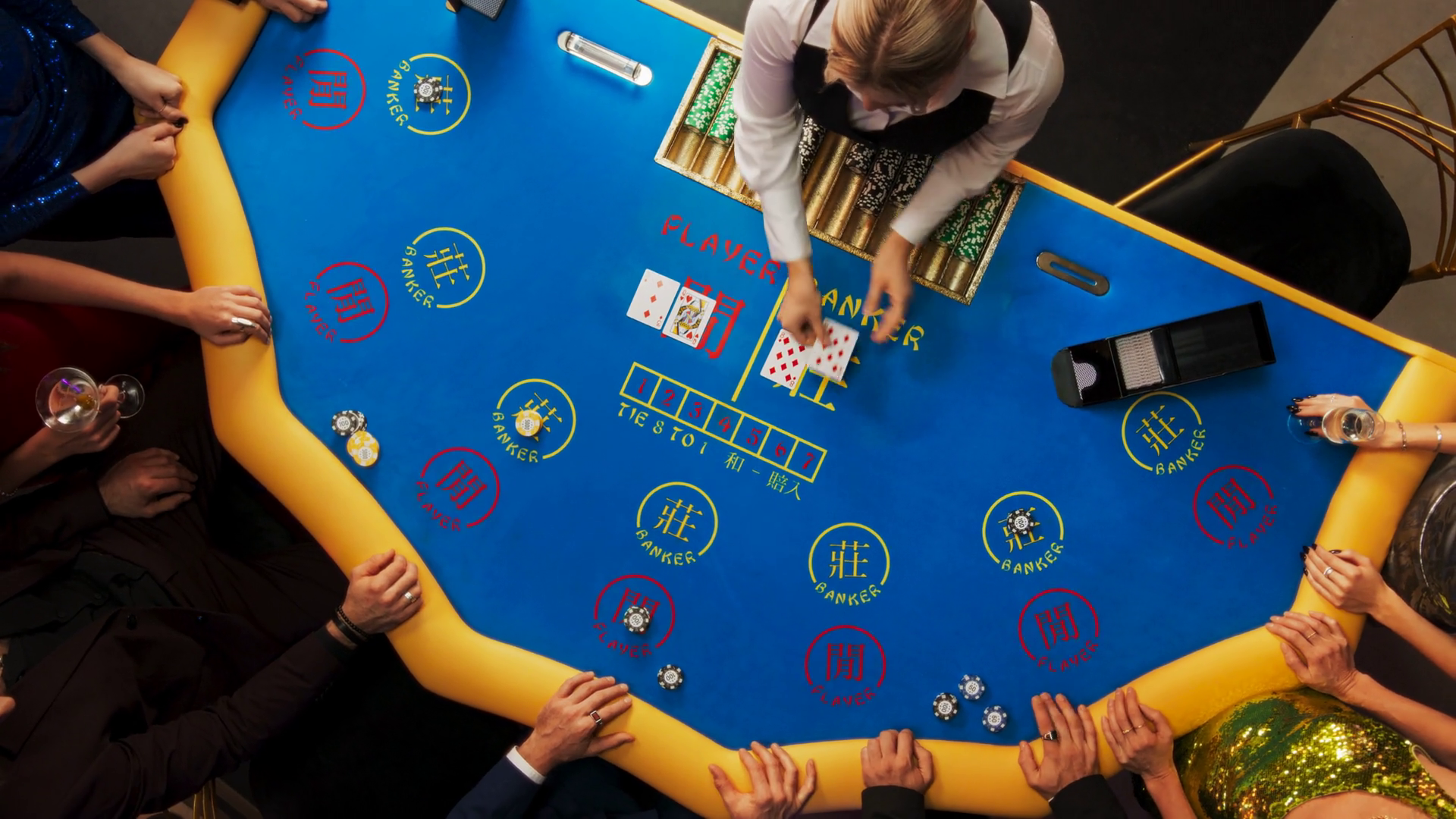 8 Top View Of Playing Table In Casino Stock Footage SBV-348847187 ...
