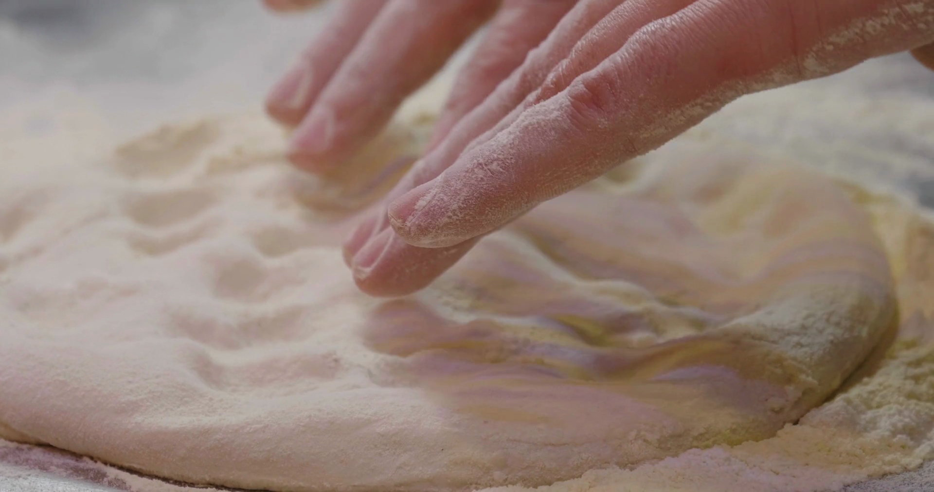 Close Up Of Pizza Chef's Hands Kneading Stock Footage SBV-348701473 ...