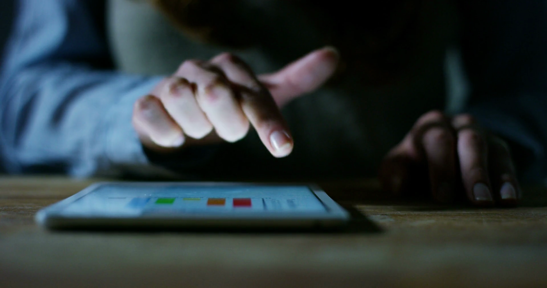 Hand Typing Touch Screen Lcd Interacts With Stock Footage SBV-348893807 ...
