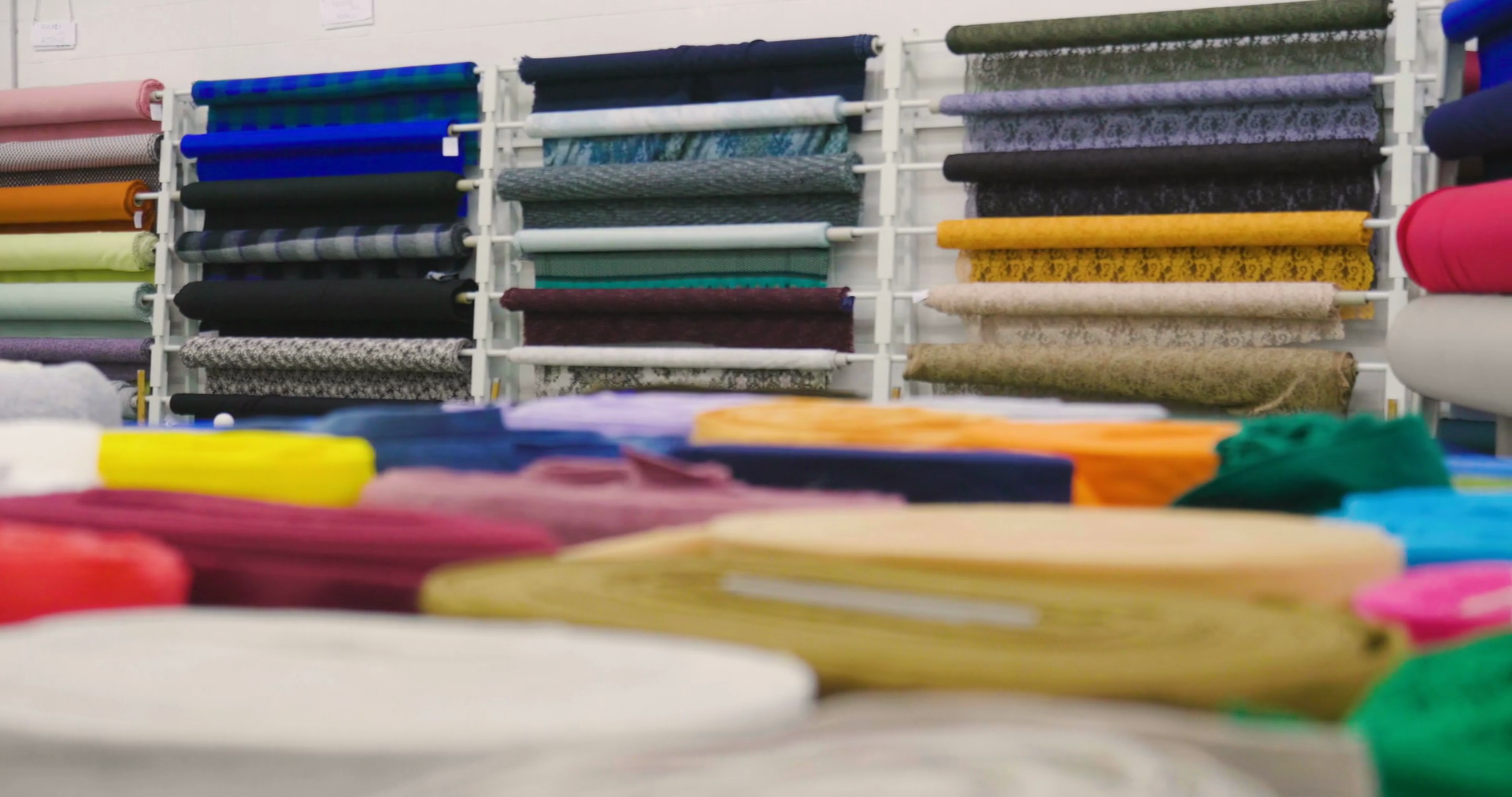 In Textile Shop Are Fabrics Of Various Stock Footage SBV-348977493 ...