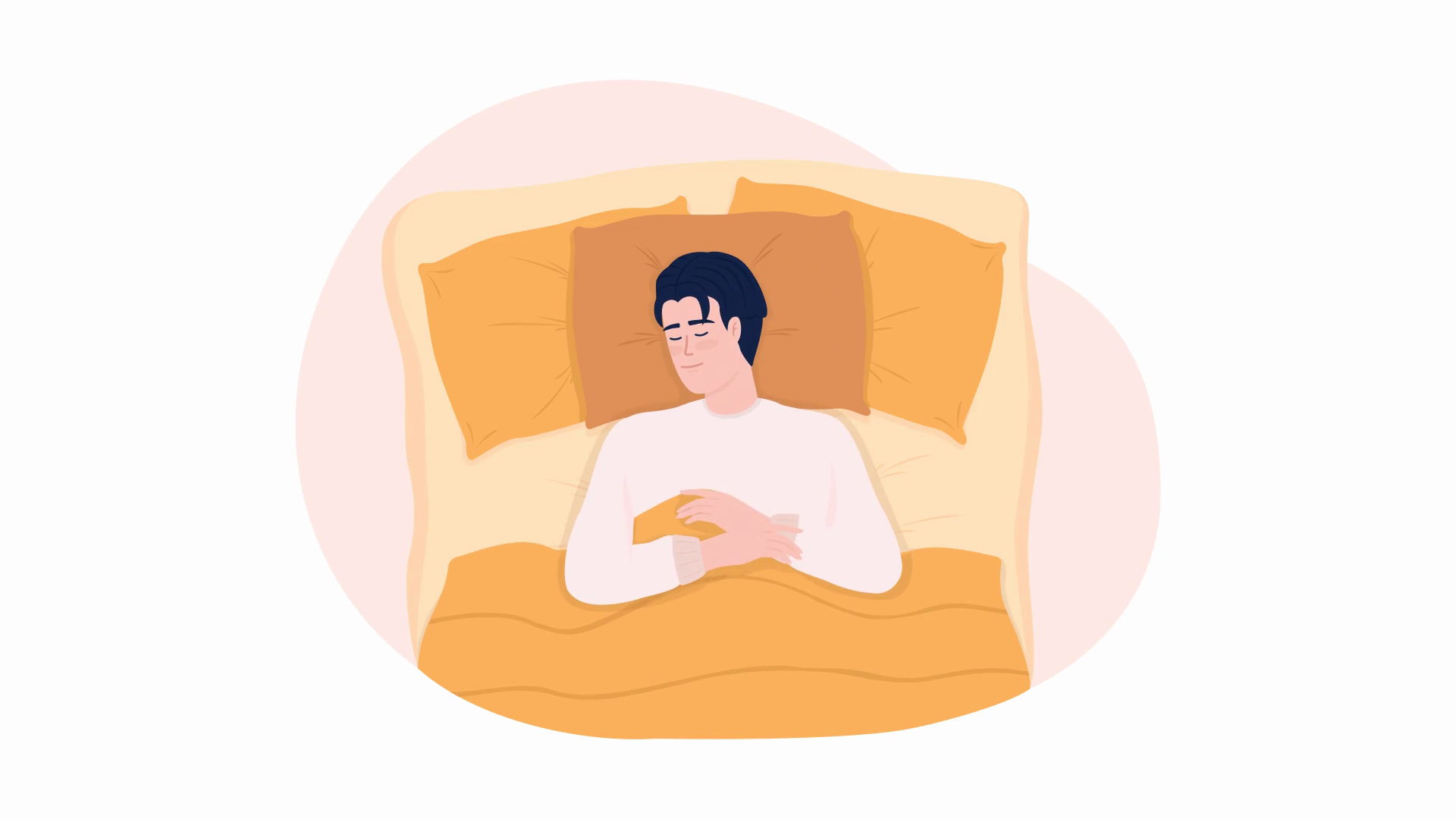 Animated Isolated Cozy Sleeping Pose Looped Stock Motion Graphics SBV ...