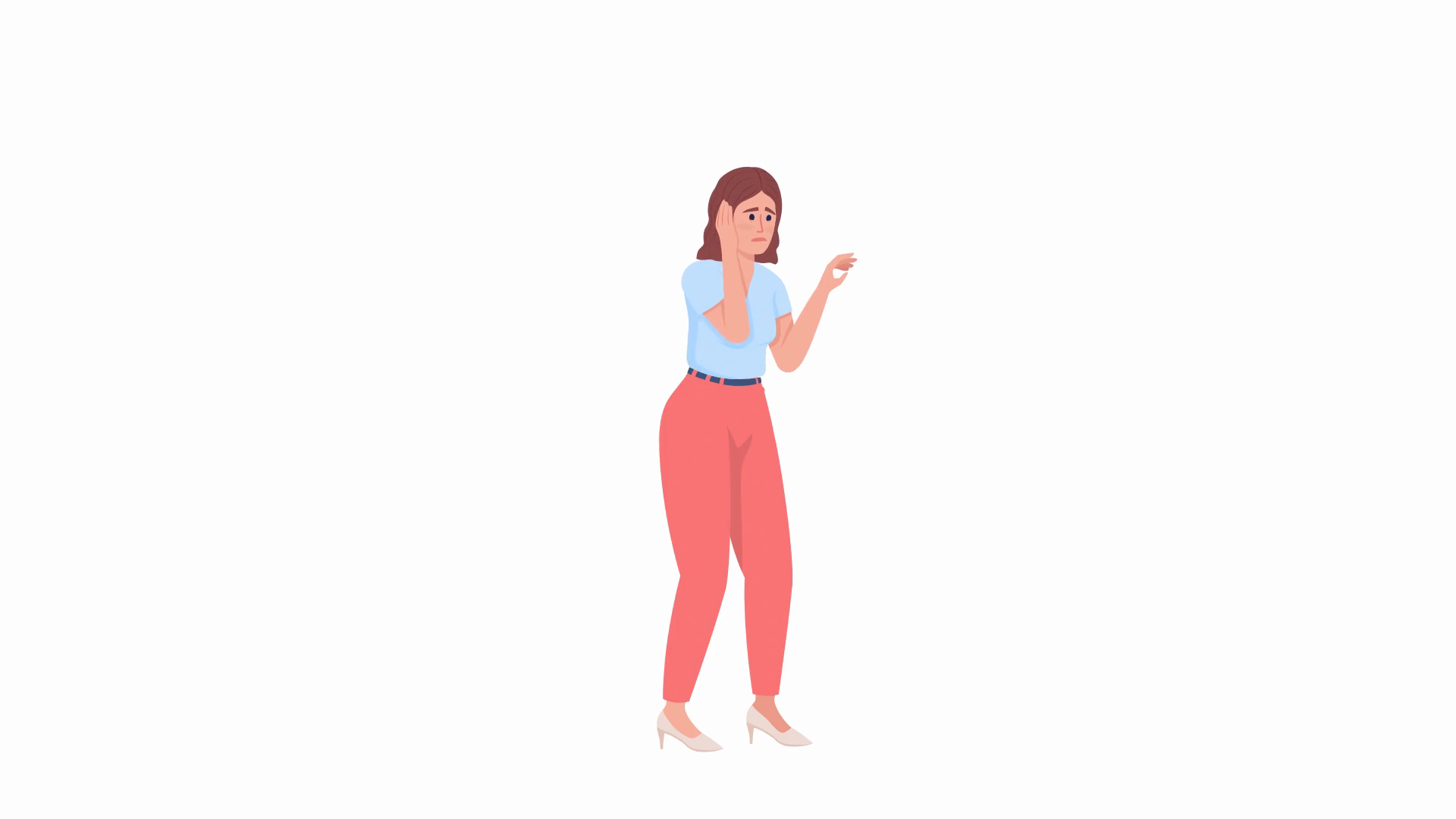 Animated Anxious Female Character Panic Stock Motion Graphics SBV ...