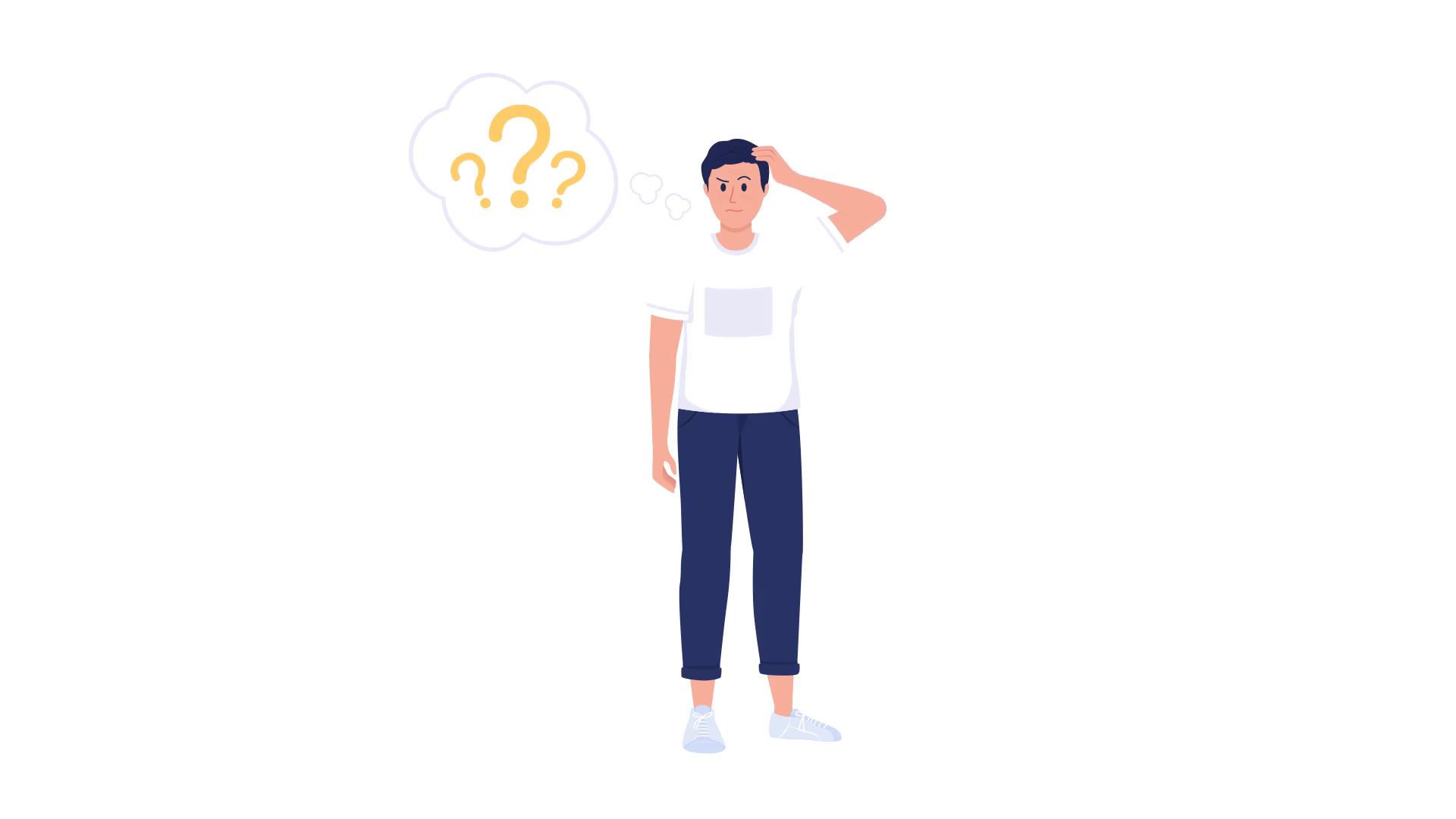 Animated Embarrassed Man Confused Male Stock Motion Graphics SBV ...