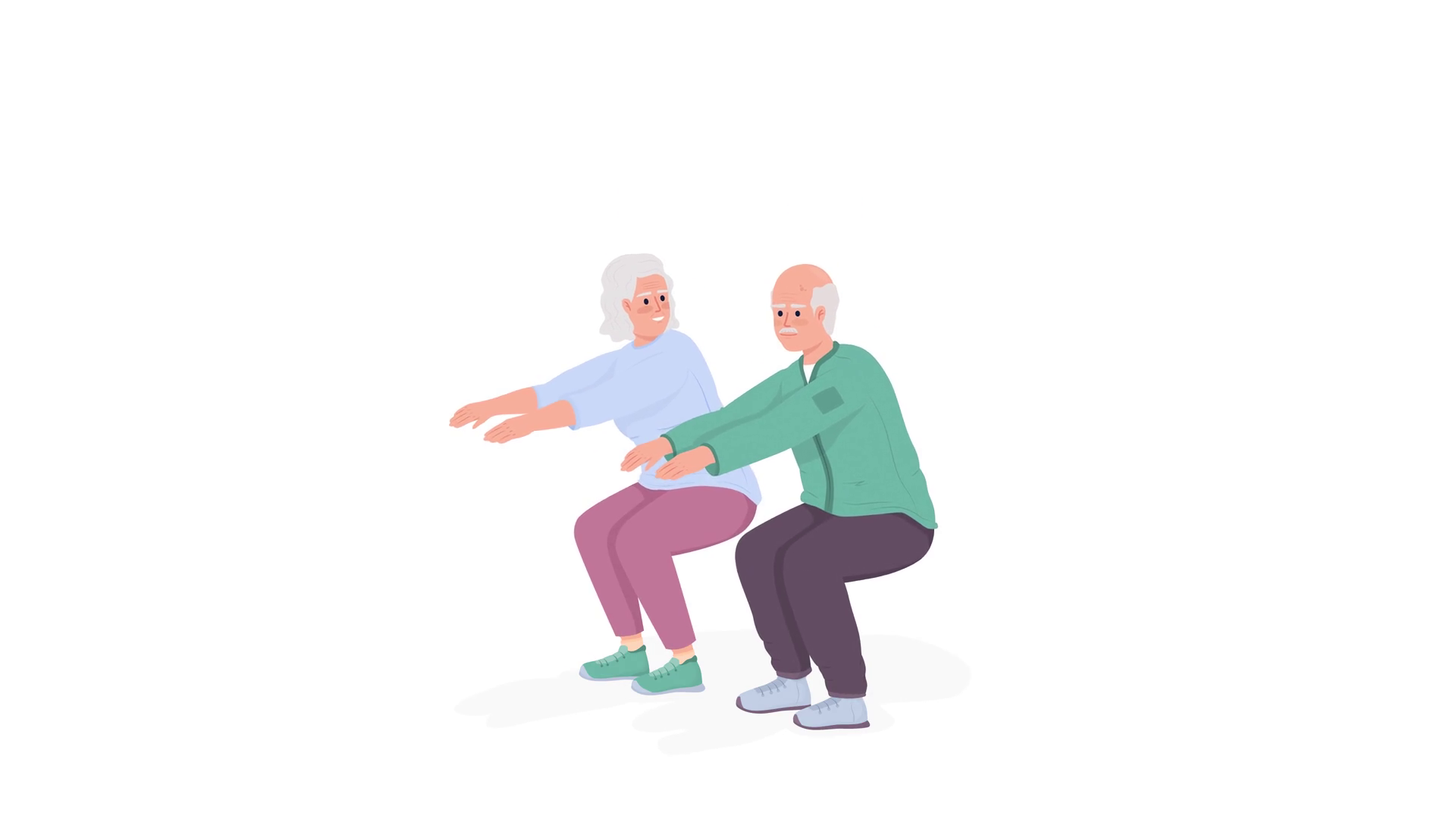 Animated Seniors Exercising Together Stock Motion Graphics SBV ...