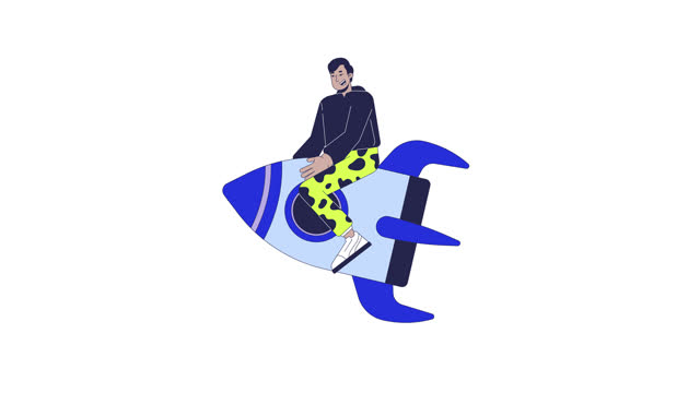 Animation Man Flying Stock Footage: Royalty-Free Video Clips - Storyblocks