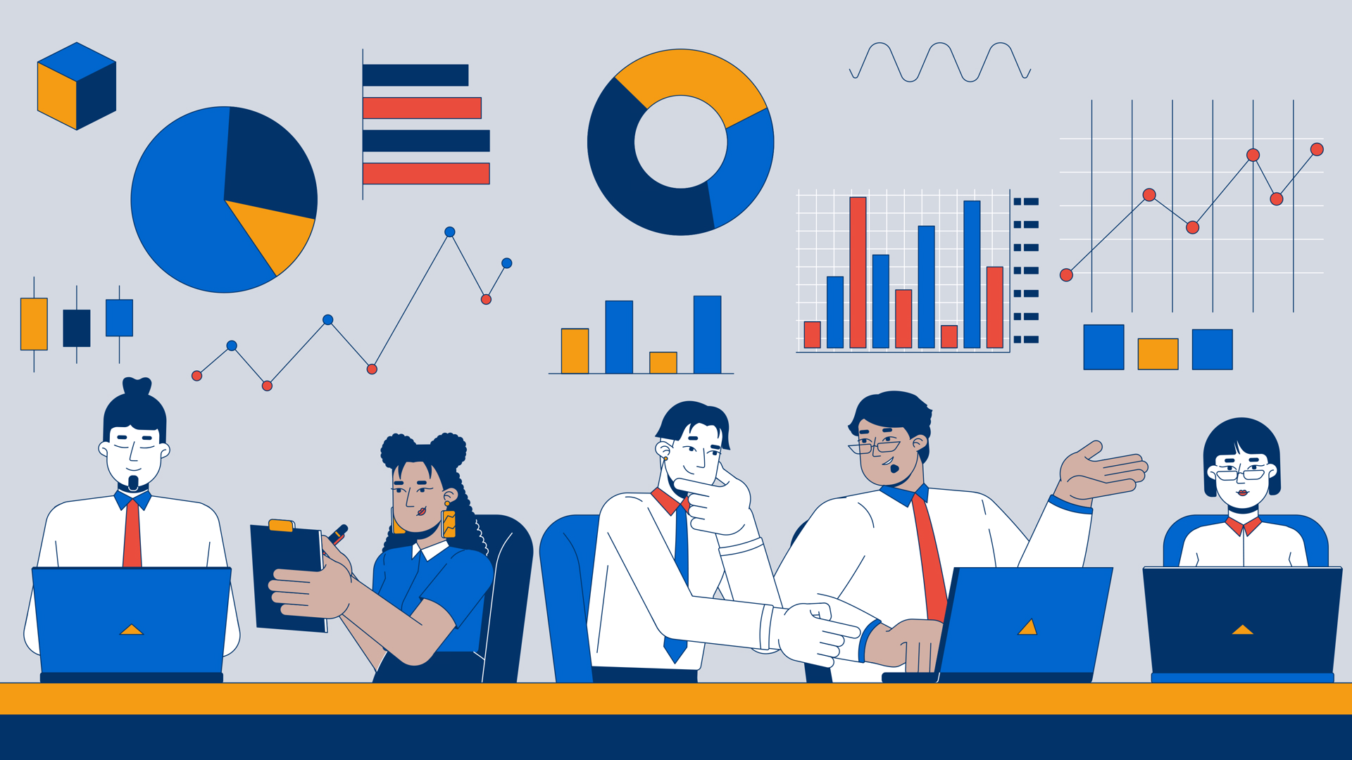 Teamwork Data Analytics 2d Animation Profits Stock Footage SBV ...