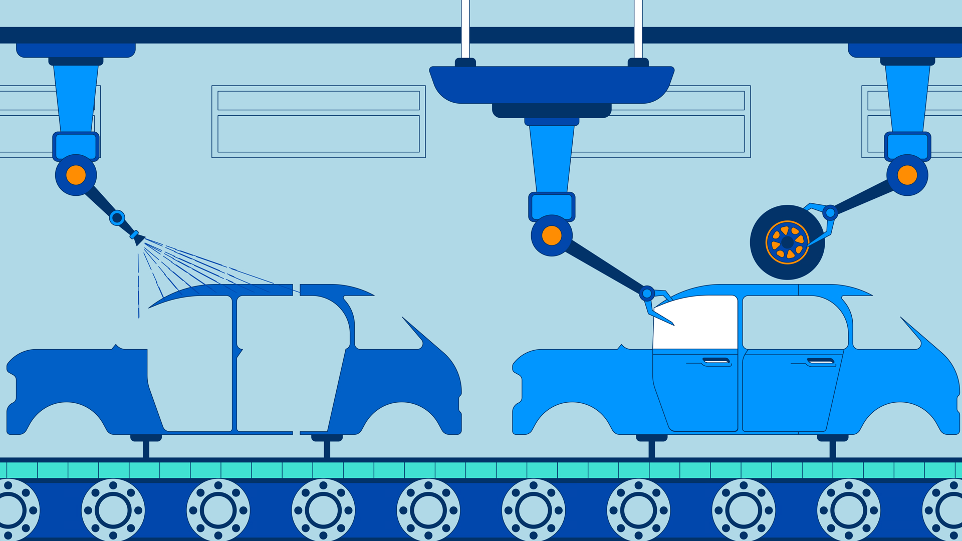 Automotive Manufacturing Line Cartoon Stock Footage SBV-354182769 ...