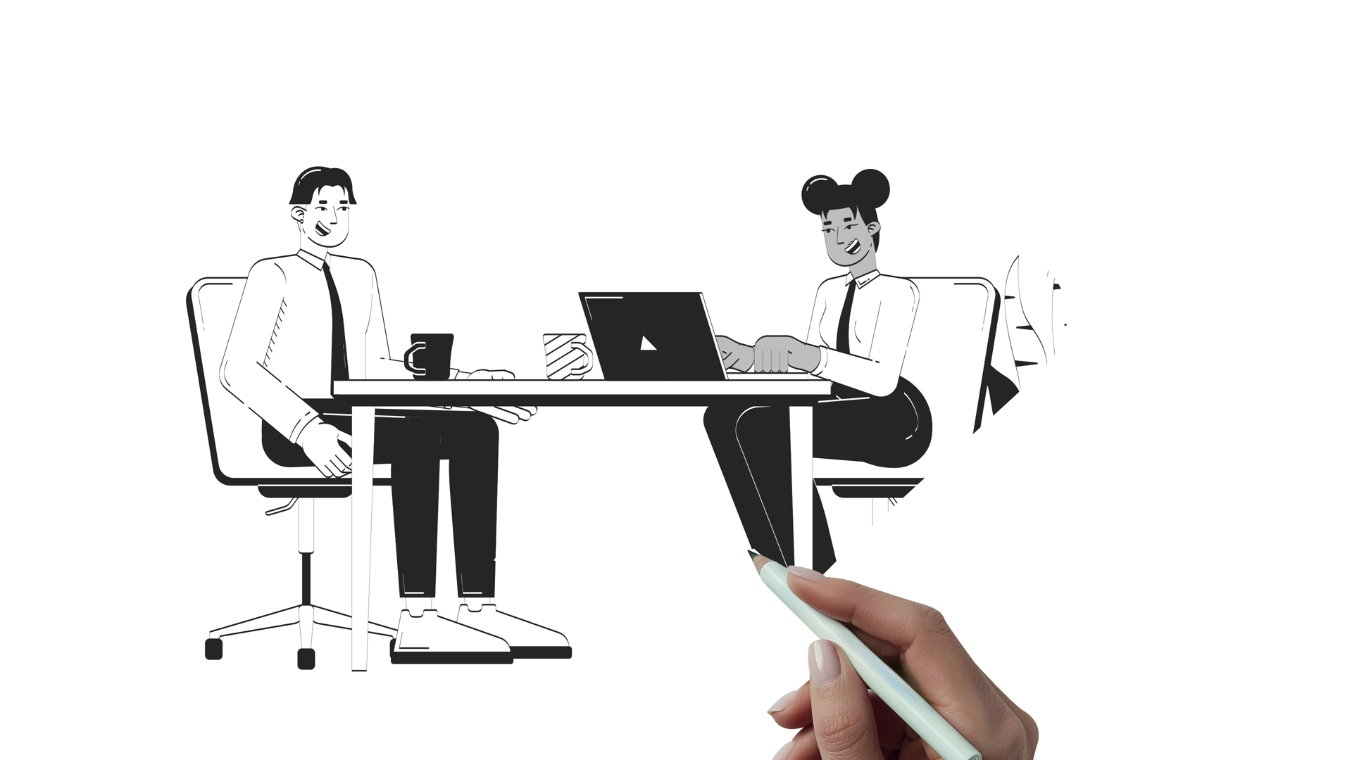 Job Interview Process Hand Drawn Whiteboard Stock Footage SBV-354075278 ...