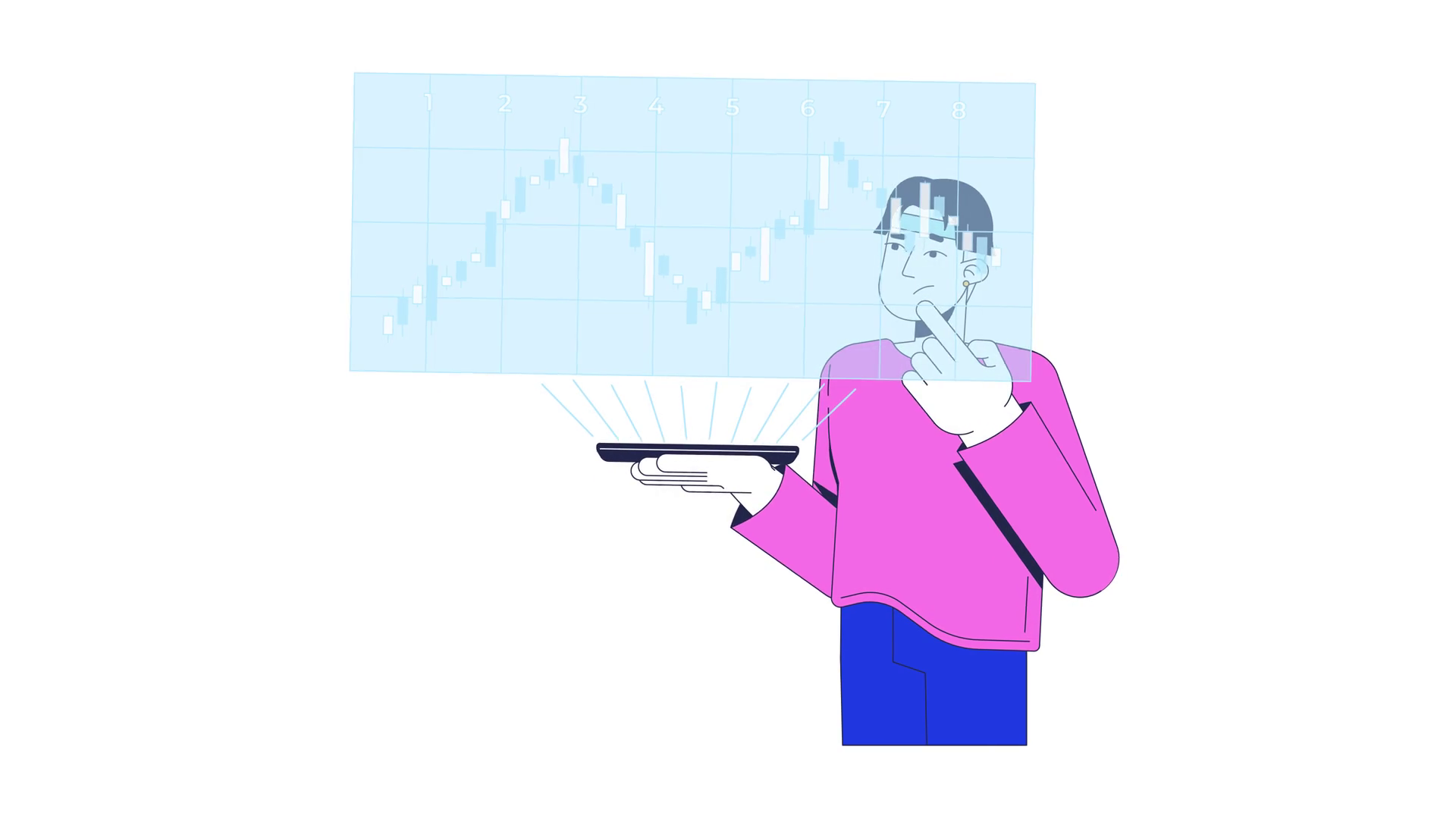Watching Trades 2d Animation Stock Market Stock Footage SBV-353455311 ...