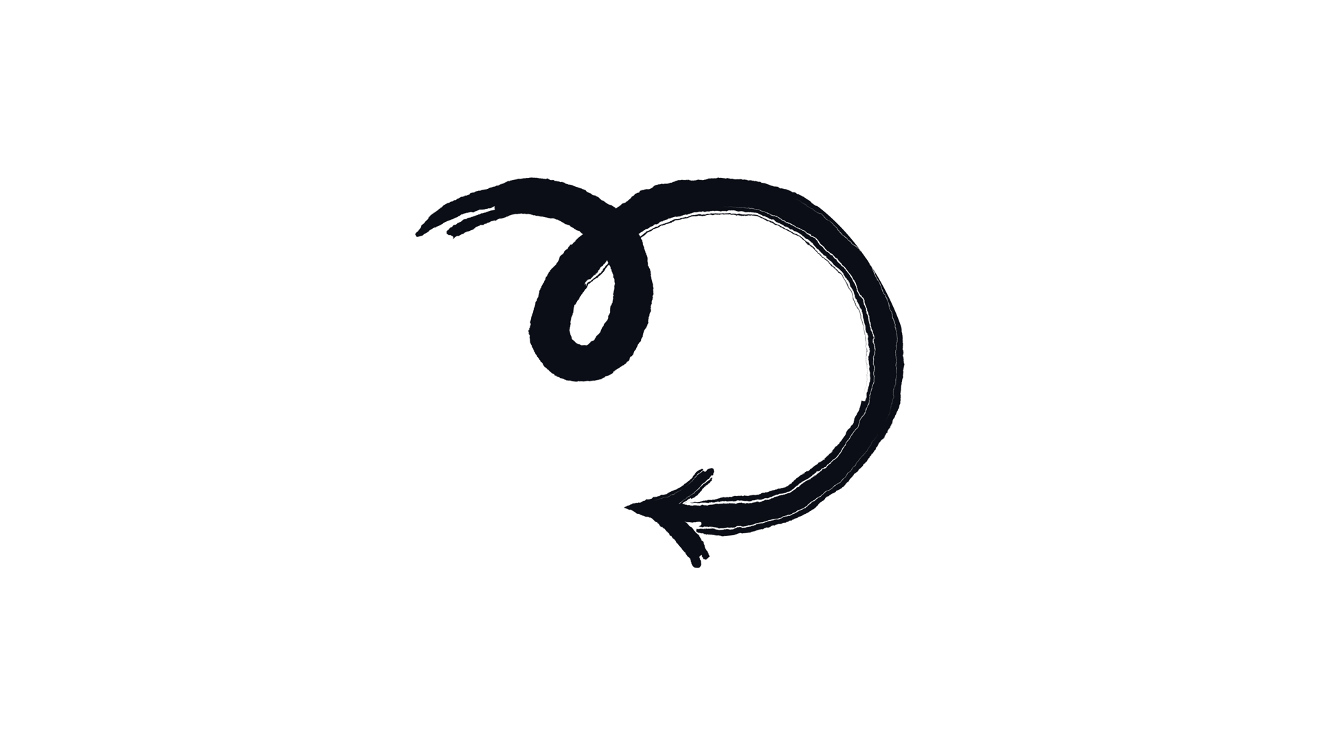 Big Round Arrow With Loop Bold Thick Stroke Stock Footage SBV-354169098 ...