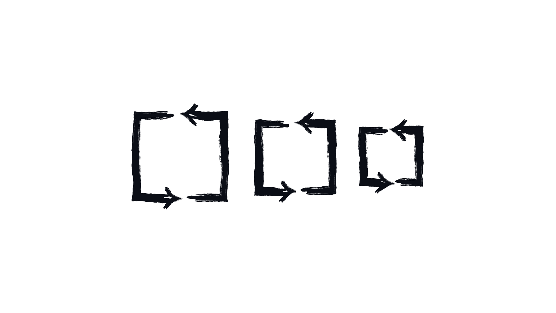 Square-shaped Arrow Paths Pointing Left Bold Stock Footage SBV ...