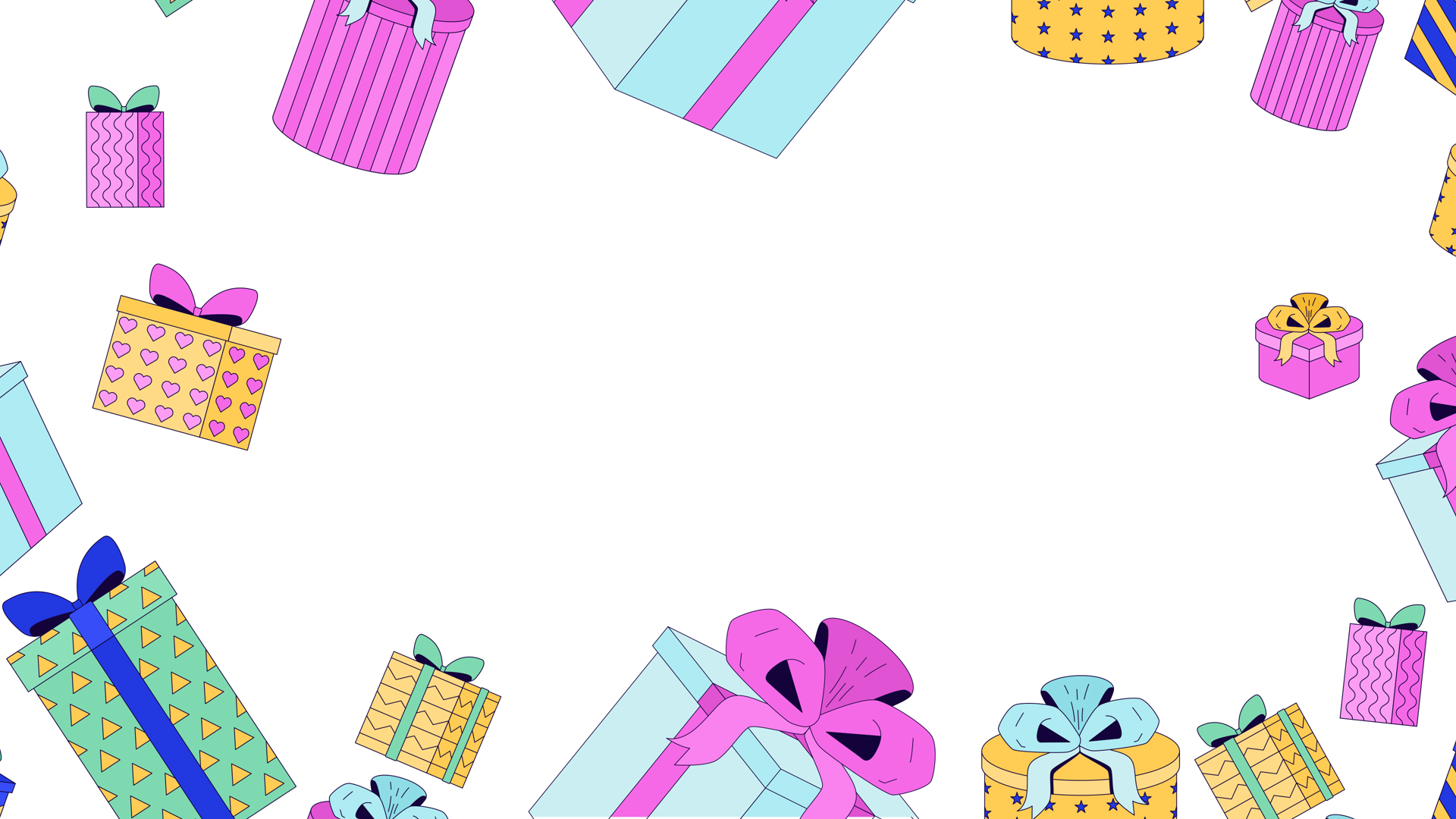 Wrapped Gift Boxes Animated Frame Overlay Stock Footage SBV-354461776 ...