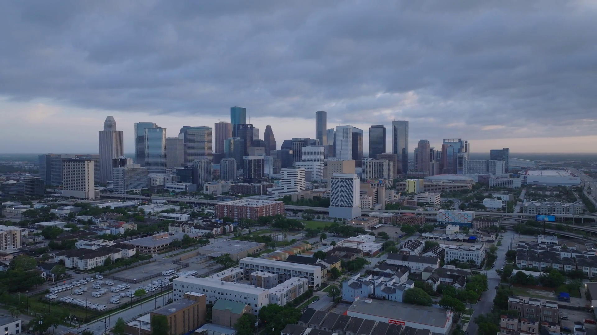 Dynamic Urban Landscape Of Downtown Houston Stock Footage SBV-349044966 ...