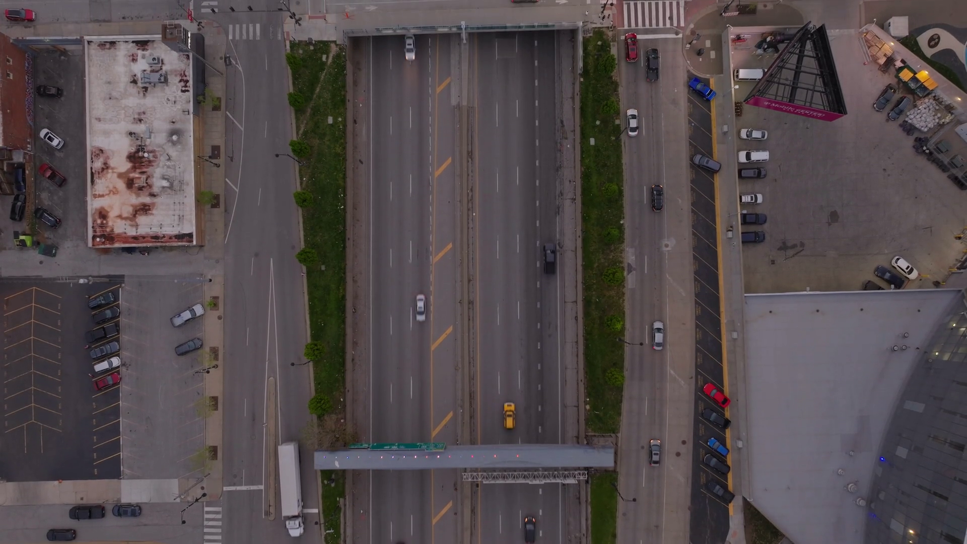 Aerial View Of Bustling Street With Traffic Stock Footage SBV-349062235 ...