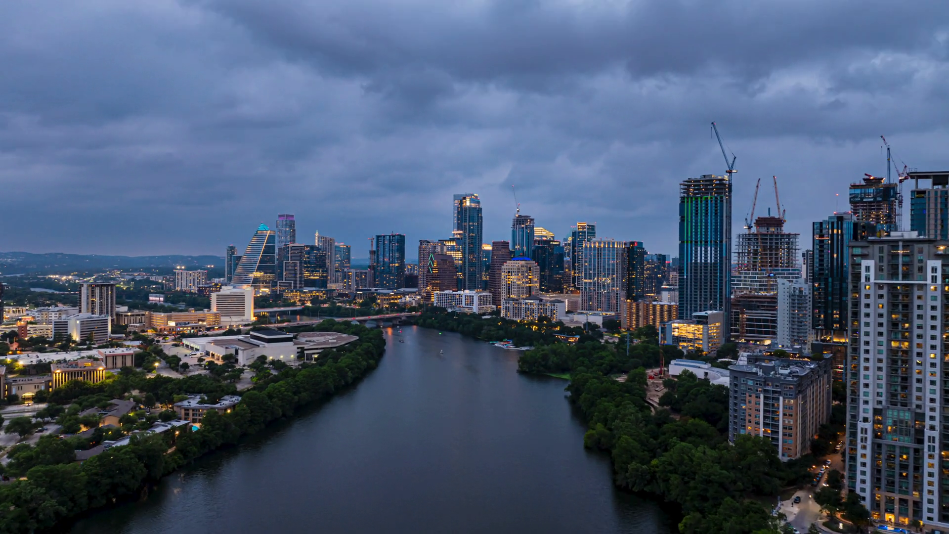 Transformation From Day To Night In Austin Stock Footage SBV-349072742 ...