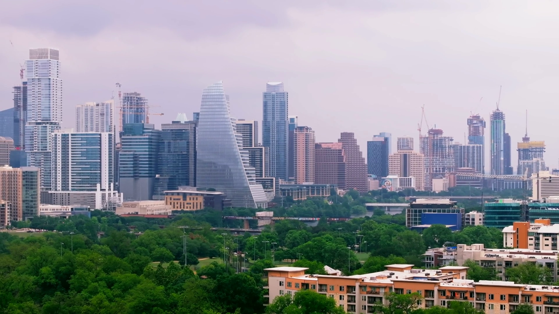 Aerial View Of Austin's Dynamic Skyline With Stock Footage SBV ...