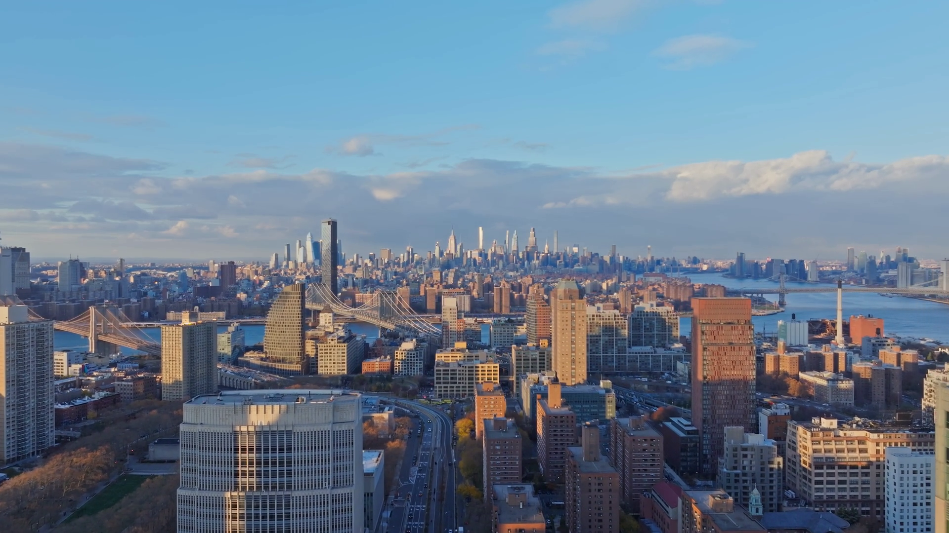 Aerial View Of Downtown Brooklyn Skyline Stock Footage SBV-351854988 ...