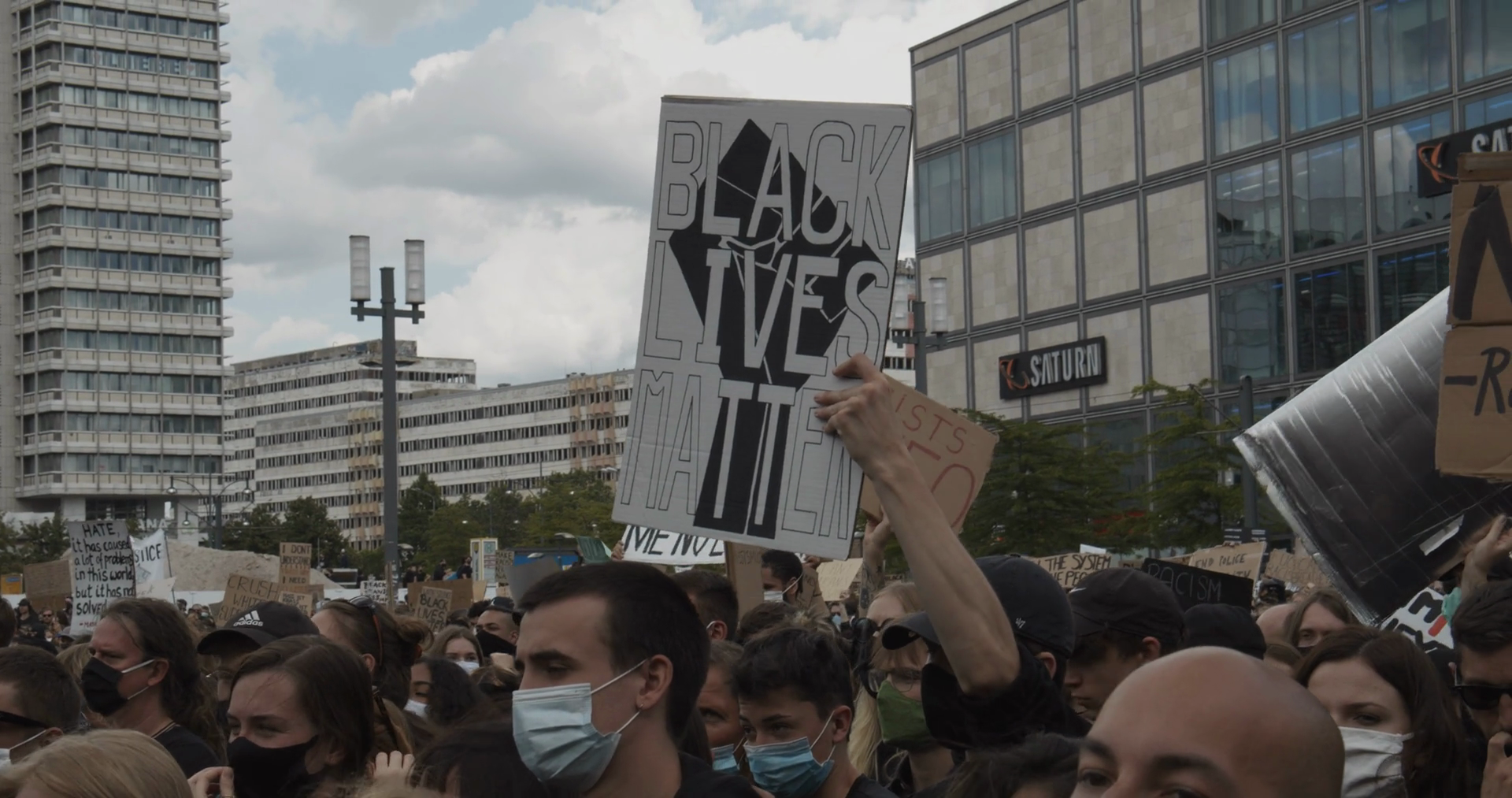 Sign Says Black Lives Matter At Stock Footage SBV-347712865 - Storyblocks