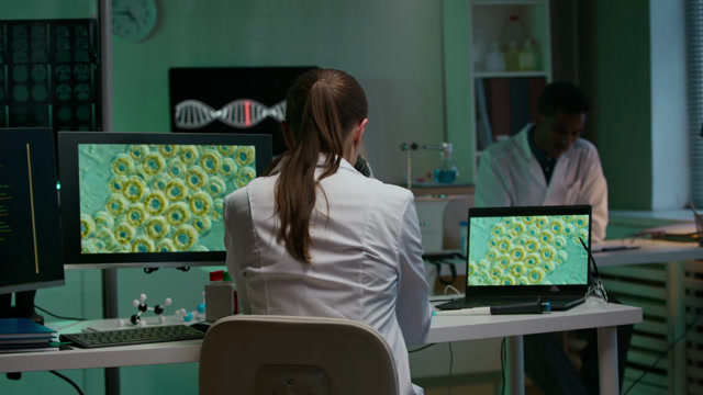 Research Laboratory Computer Screen Stock Footage: Royalty-Free Video ...