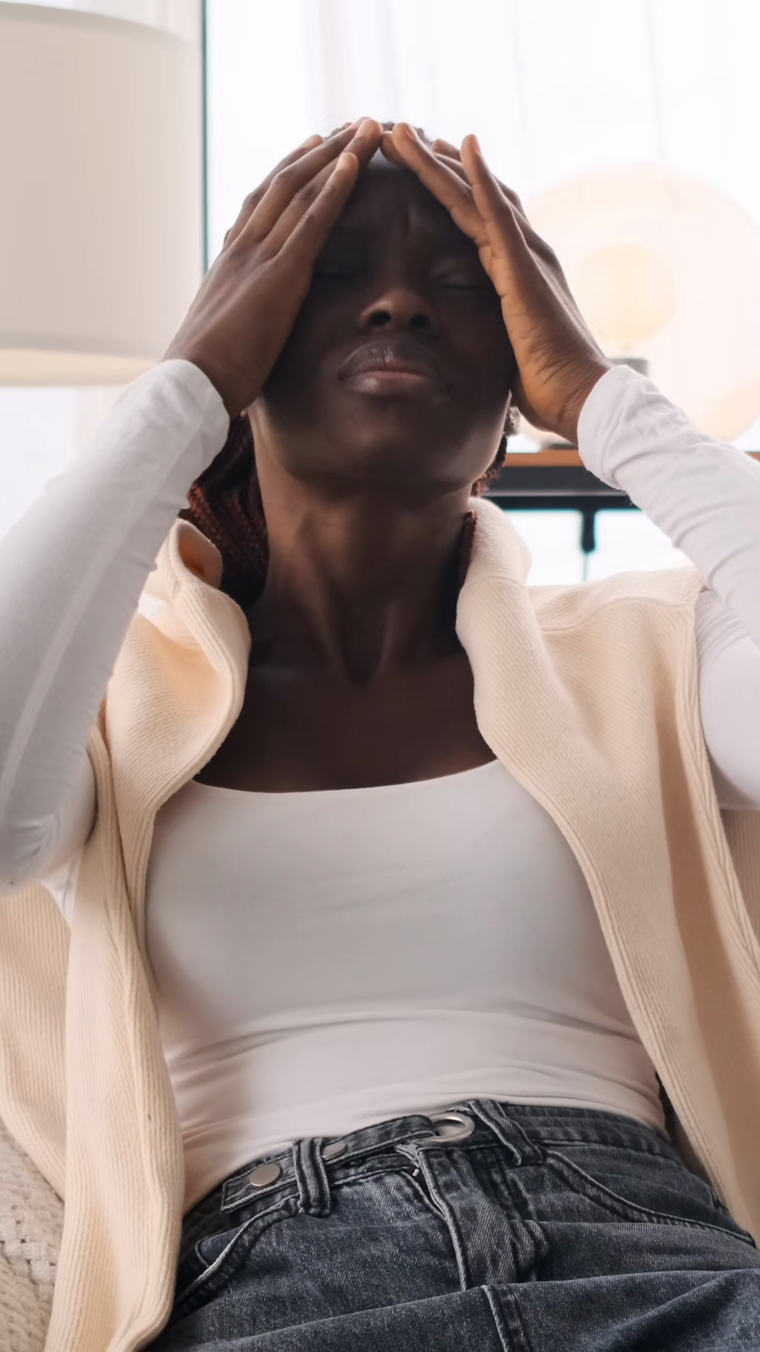 Sad Stressed Young African American Woman Stock Footage SBV-353901532 ...