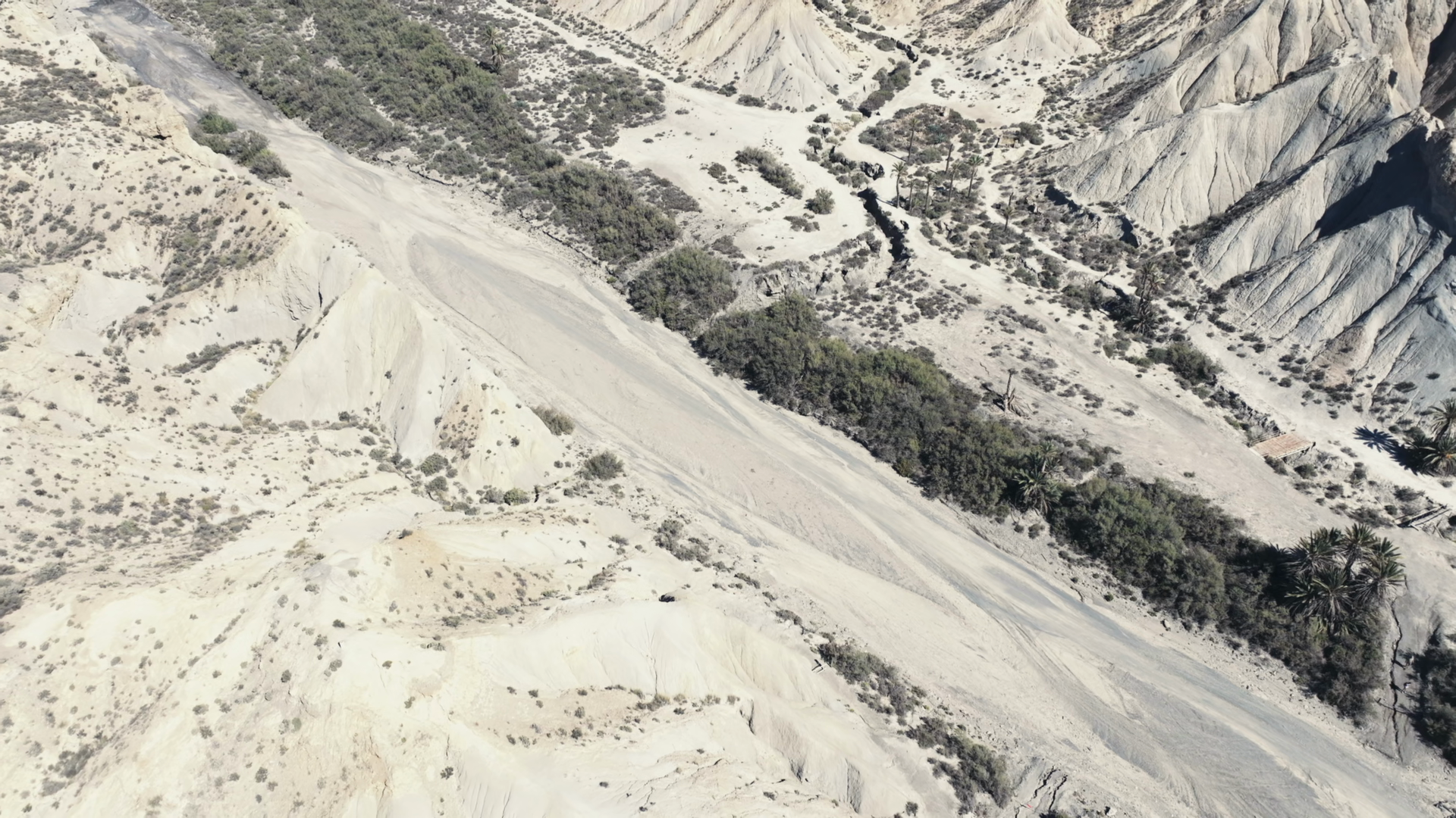 Top Down Aerial Of Eroded Desert Slopes Stock Footage SBV-353997816 ...